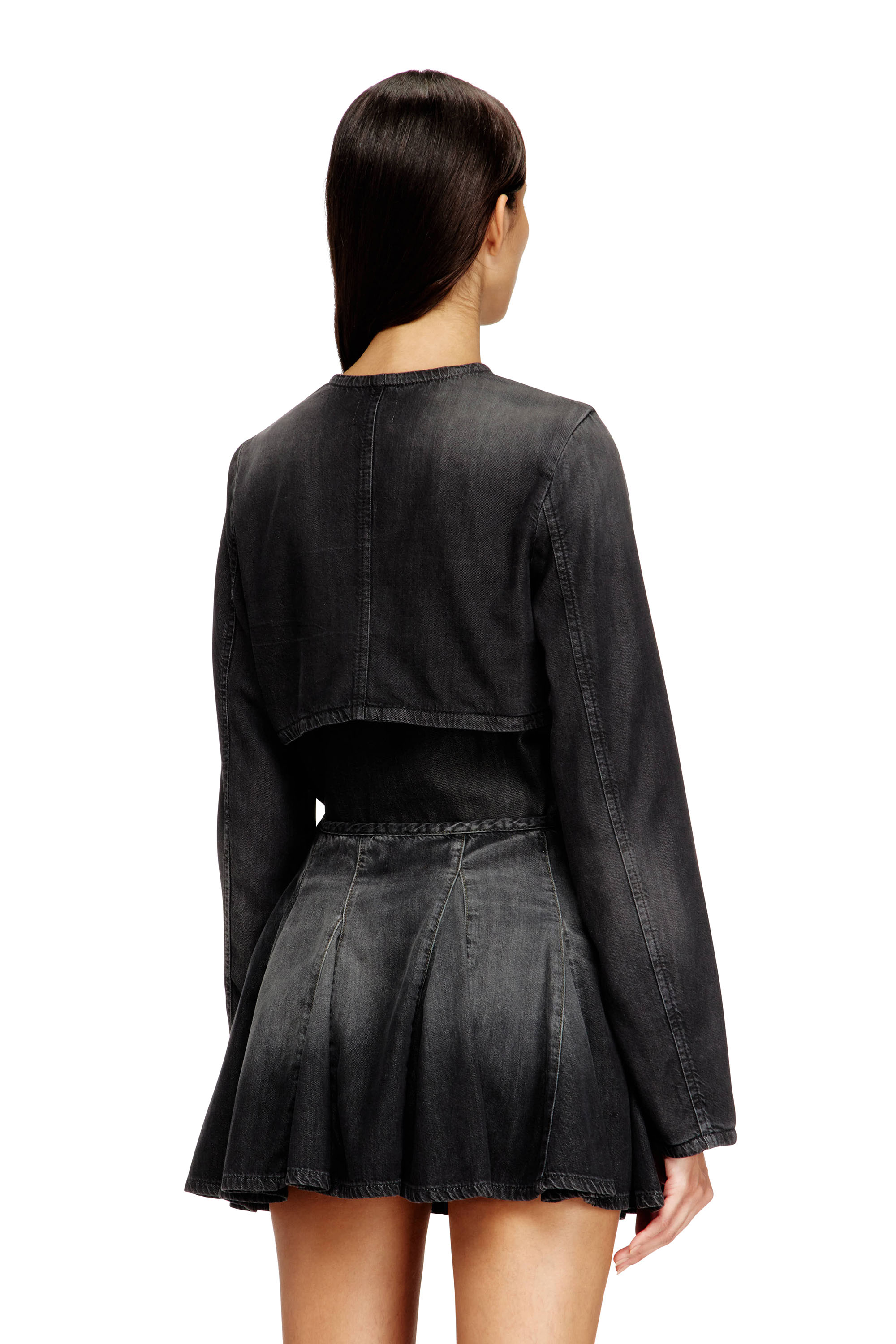 Diesel - DE-TERRI-S, Chaqueta corta en denim ligero Mujer in ToBeDefined - 4