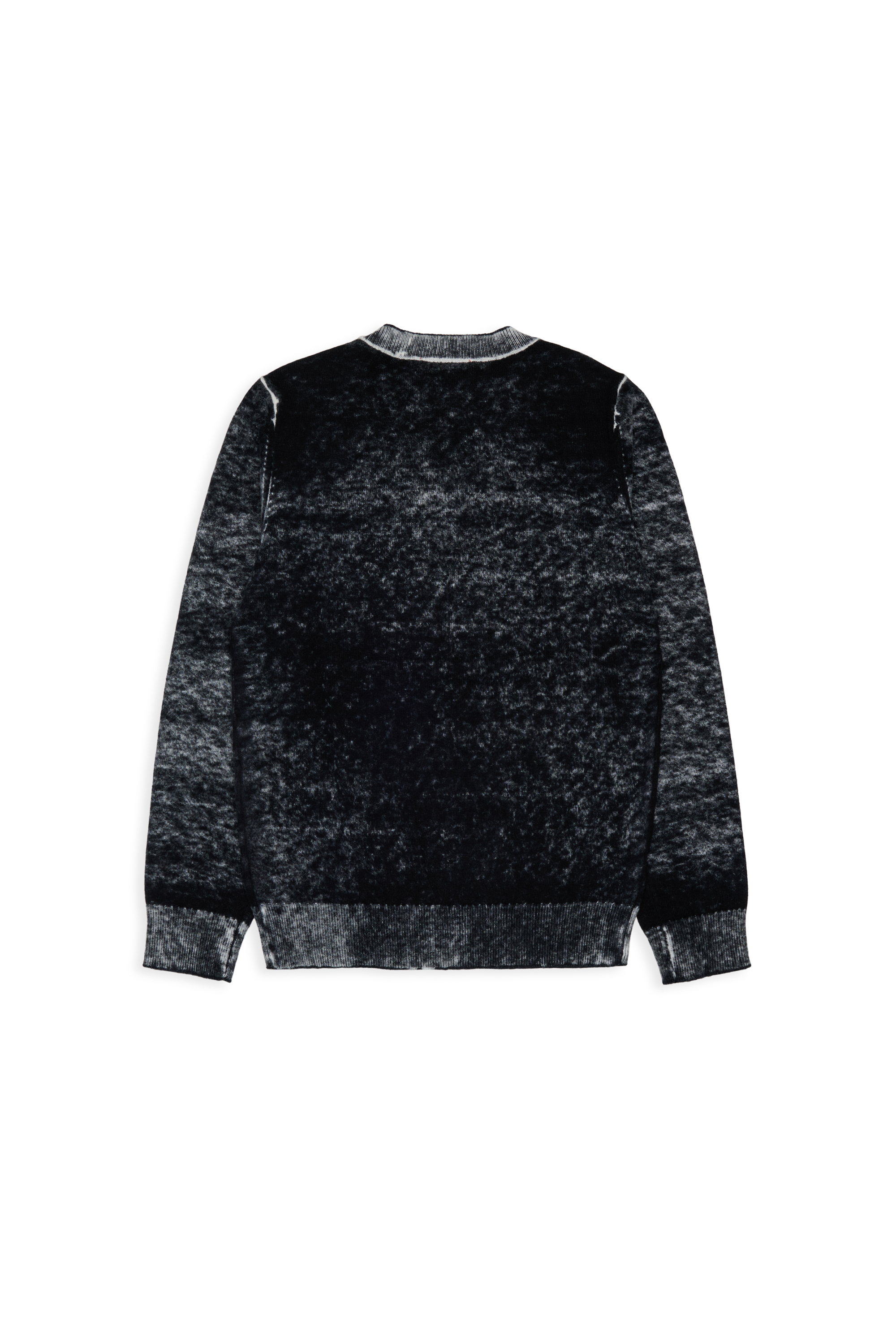 Diesel - KJEMR, Jersey de mezcla de lana con efecto de color irregular Hombre in Negro - 2