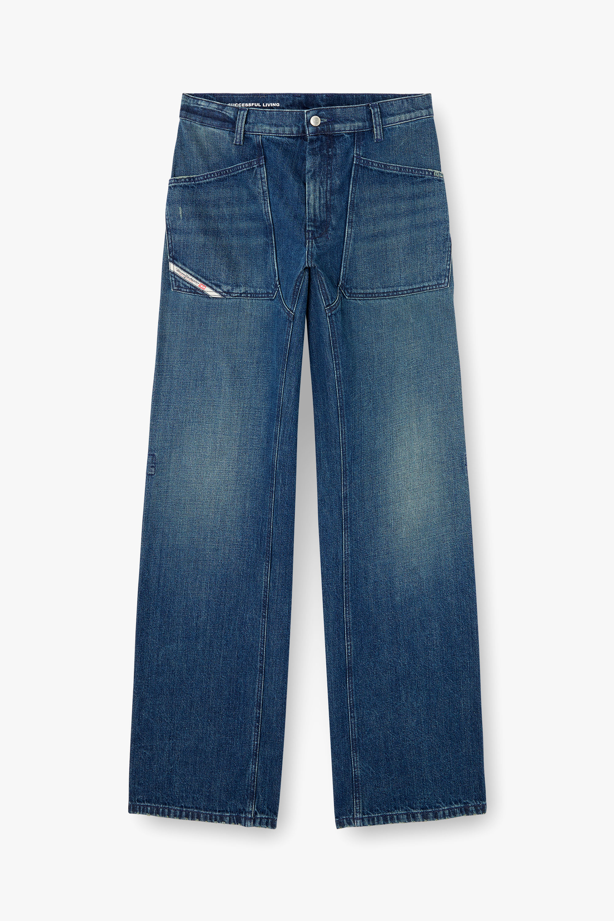 Diesel - Relaxed Jeans D-Zeta 0DBDS Hombre, Azul Oscuro - 3