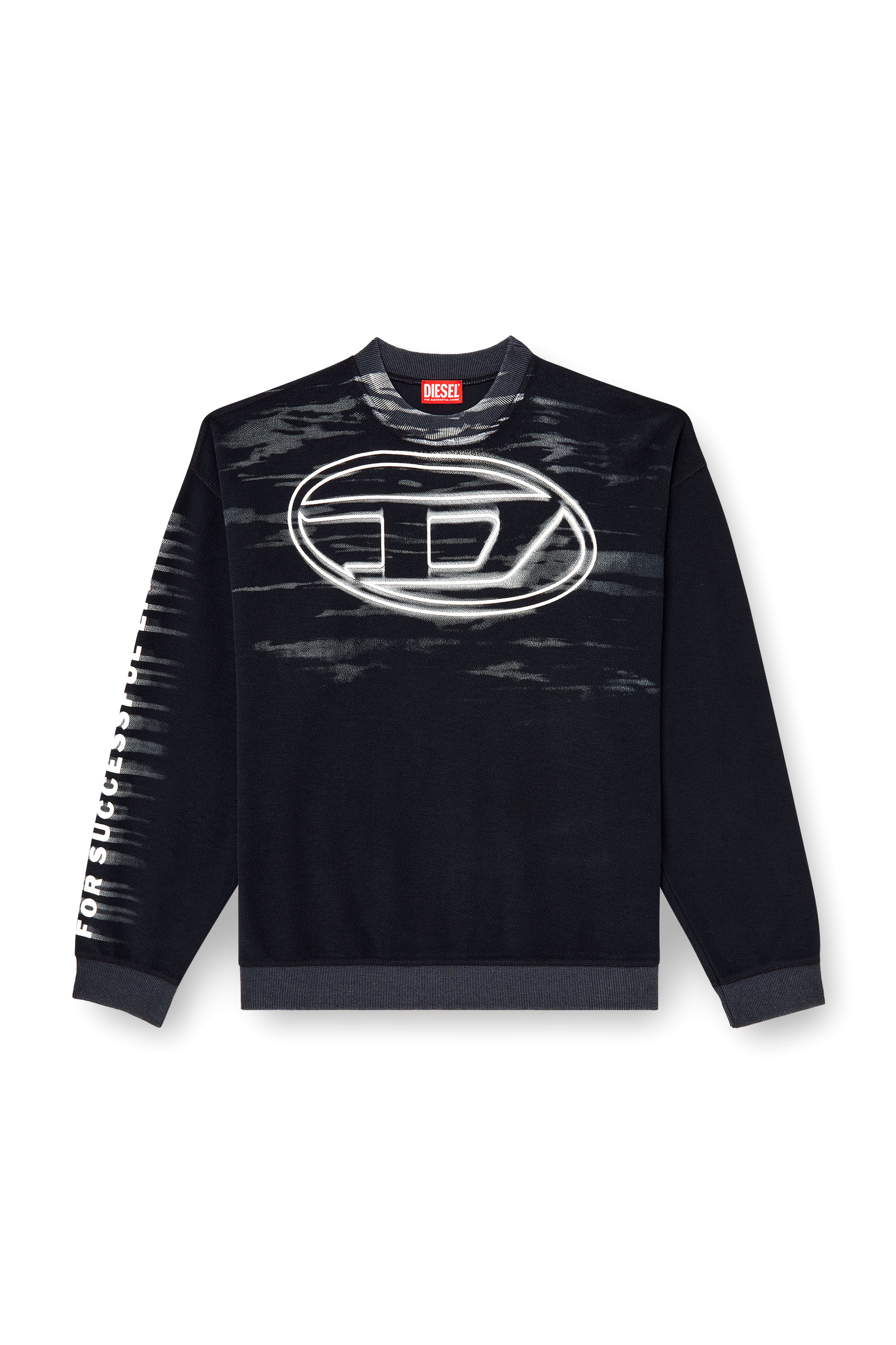 Diesel - S-BOXT-T1, Sudadera de algodón con estampado Oval D Hombre in Azul marino - 2