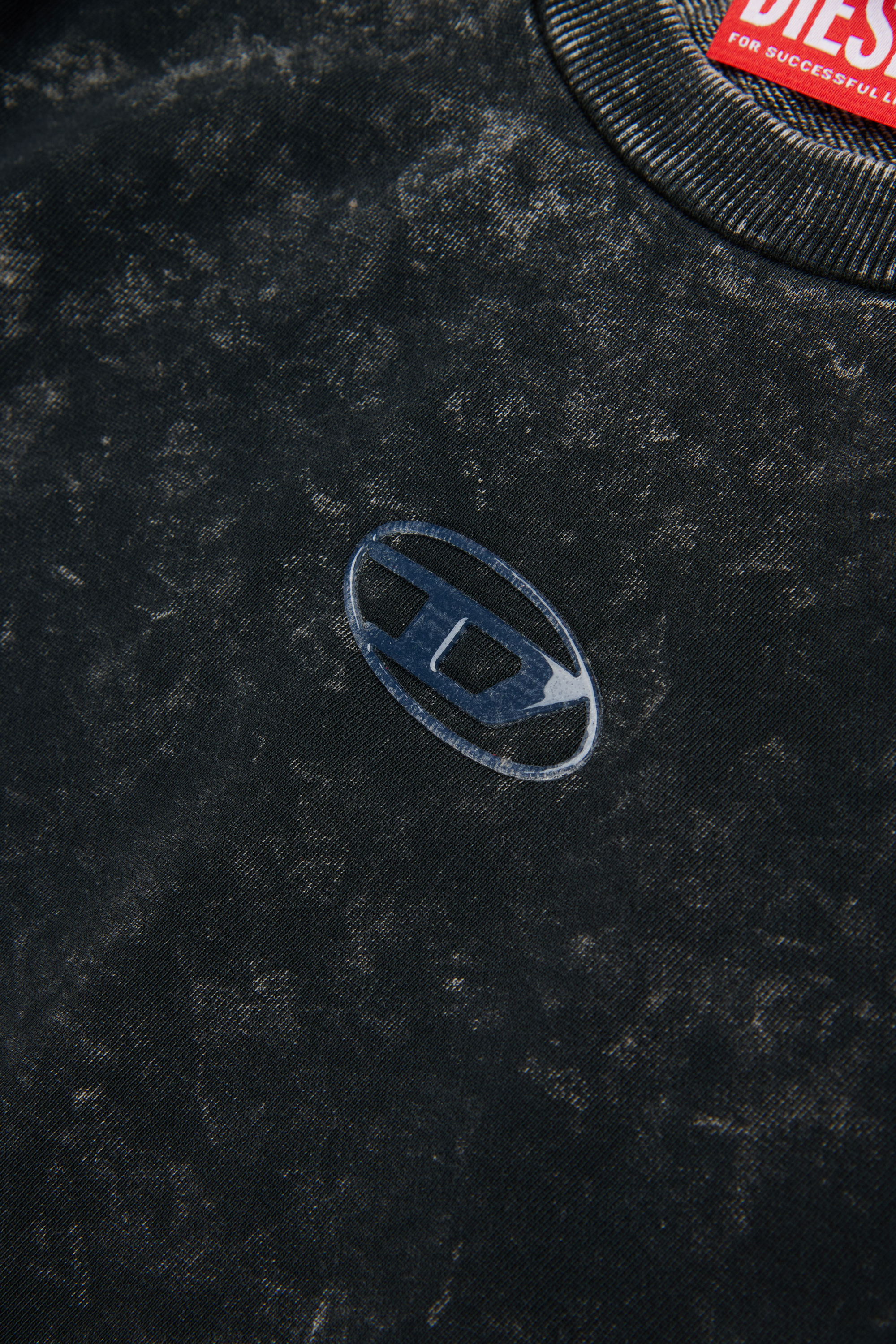 Diesel - SLACCY, Sudadera de algodón con logotipo frontal Mujer in Negro - 4