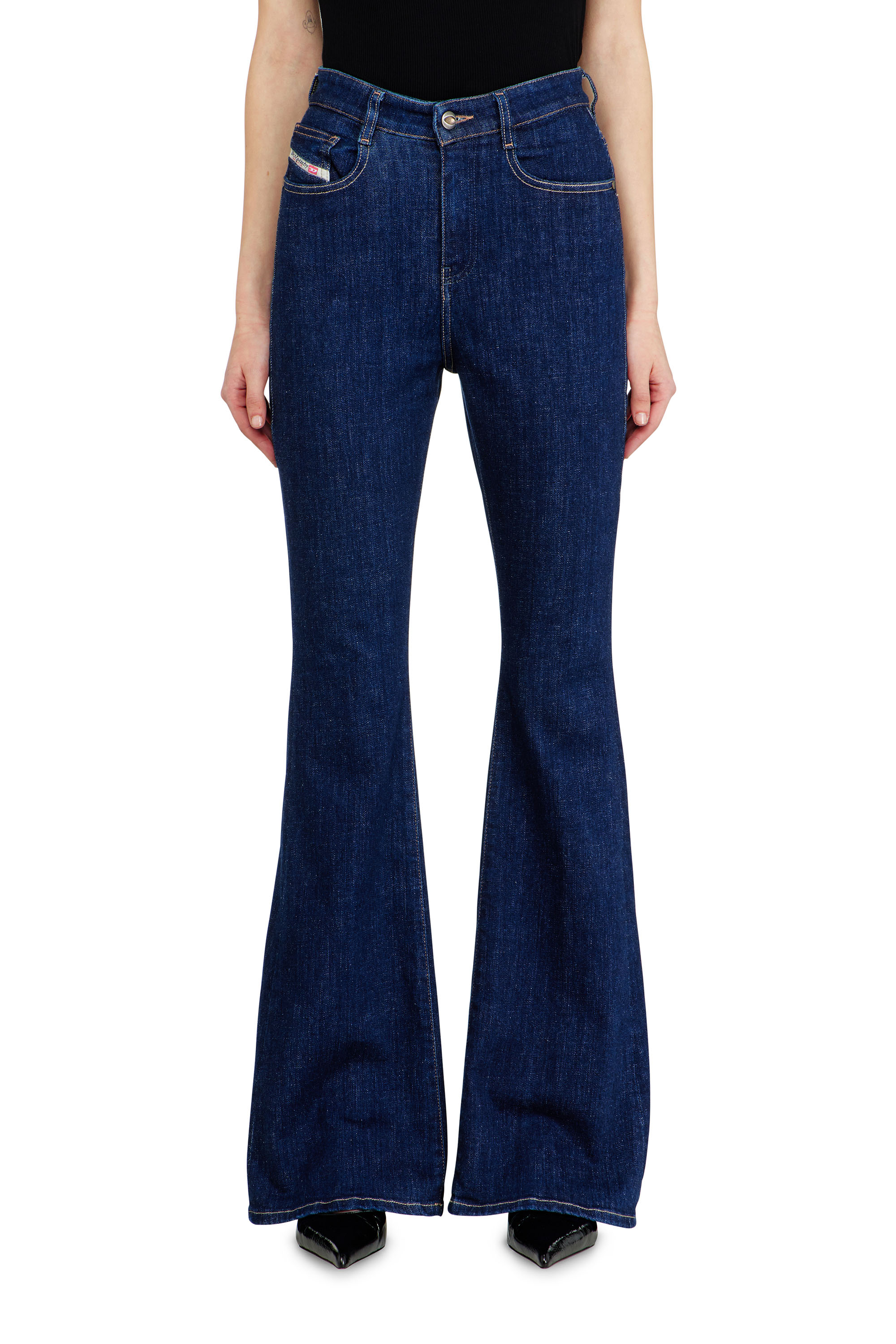 Diesel - Bootcut Jeans 1973 D-Partt 09Q03 Mujer, Azul Oscuro - 4