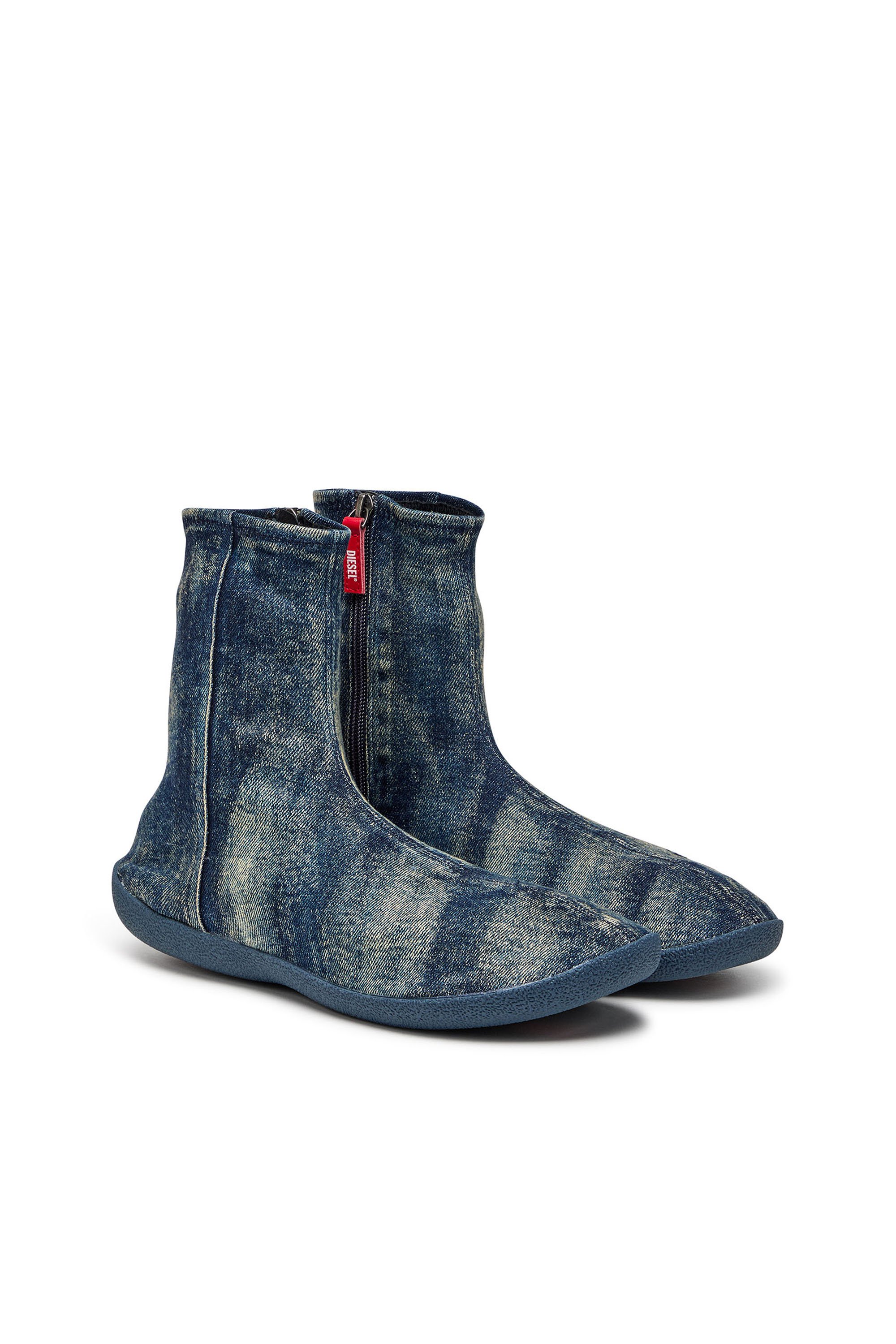 Diesel - D-SHOCK BT, D-Shock Bt-Botines calcetín en denim solarizado Hombre in Azul marino - 2