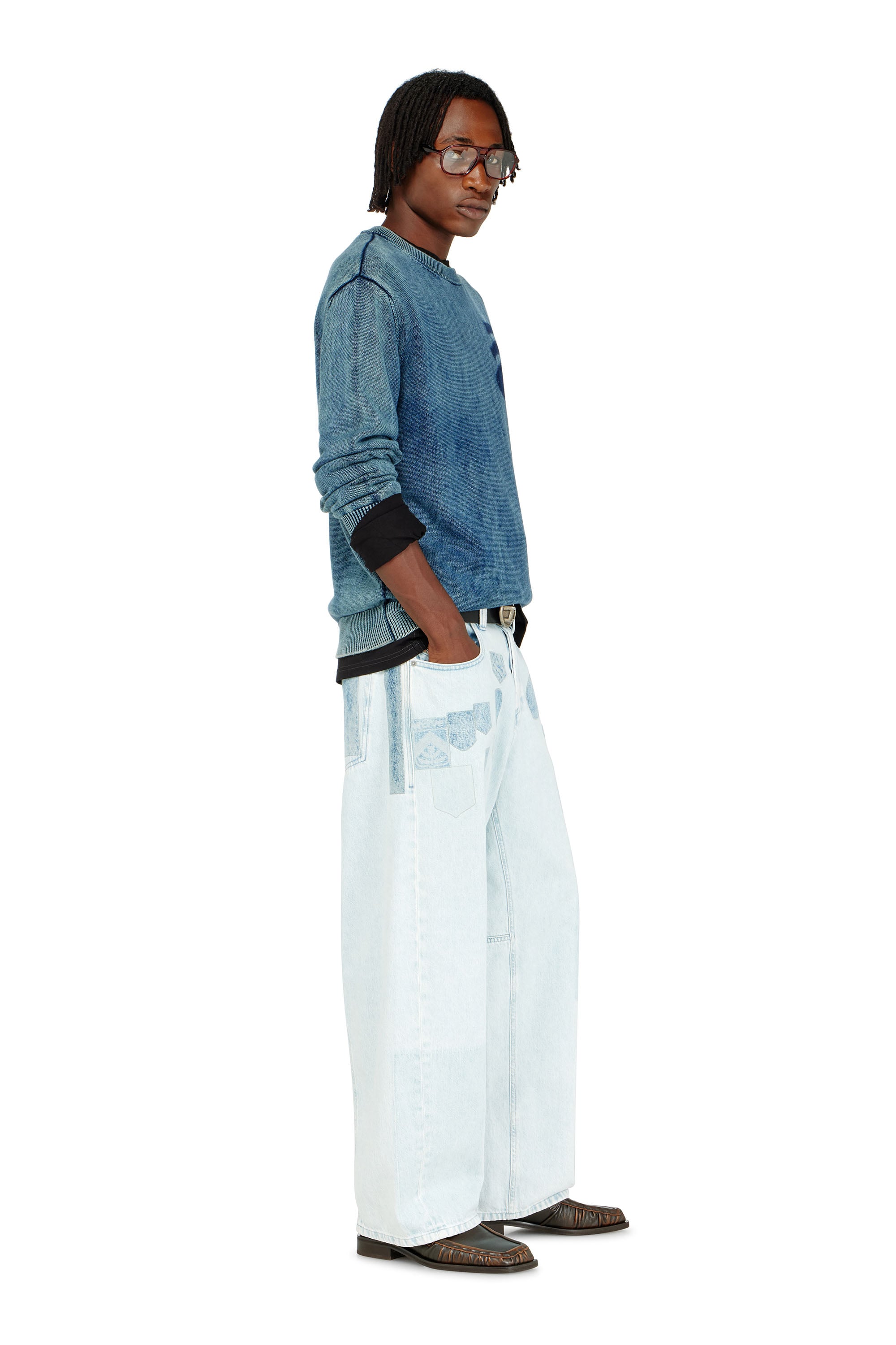 Diesel - Relaxed Jeans 1997 D-Enim-M 0IFBQ Unisex, Azul Claro - 4