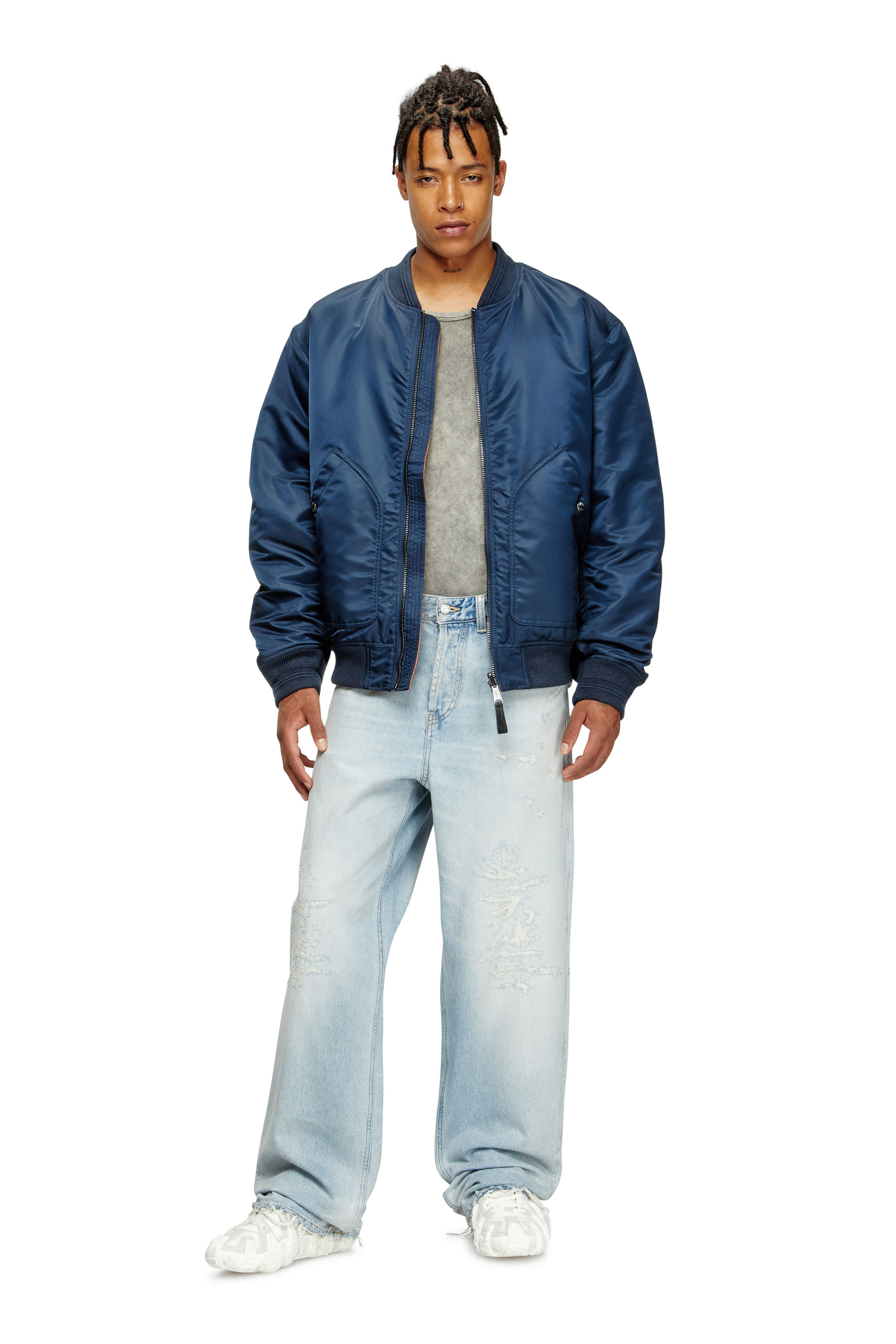 Diesel - Relaxed Jeans 2001 D-Macro 09M53 Hombre, Azul Claro - 2