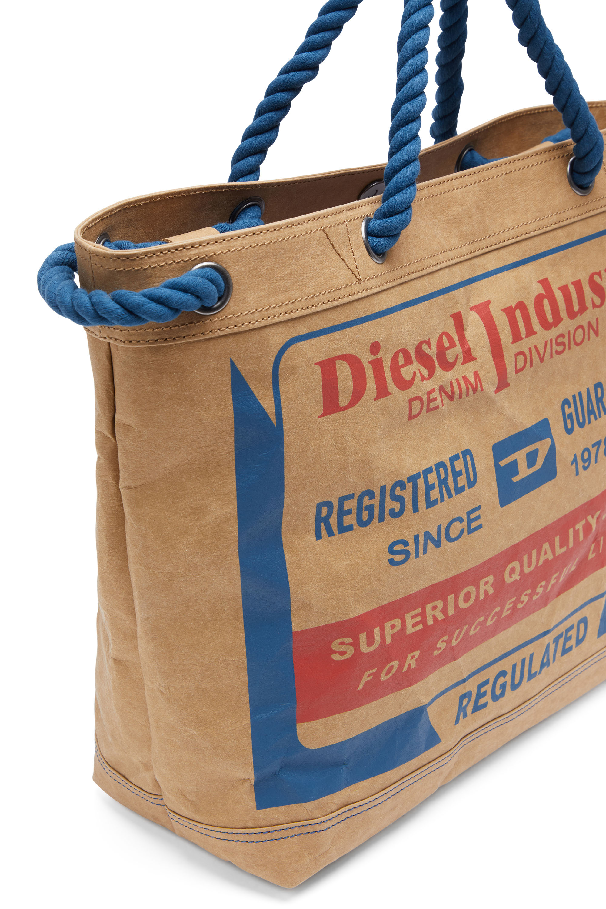 Diesel - JACKRON TOTE L X, Beige/Azul marino - Image 5