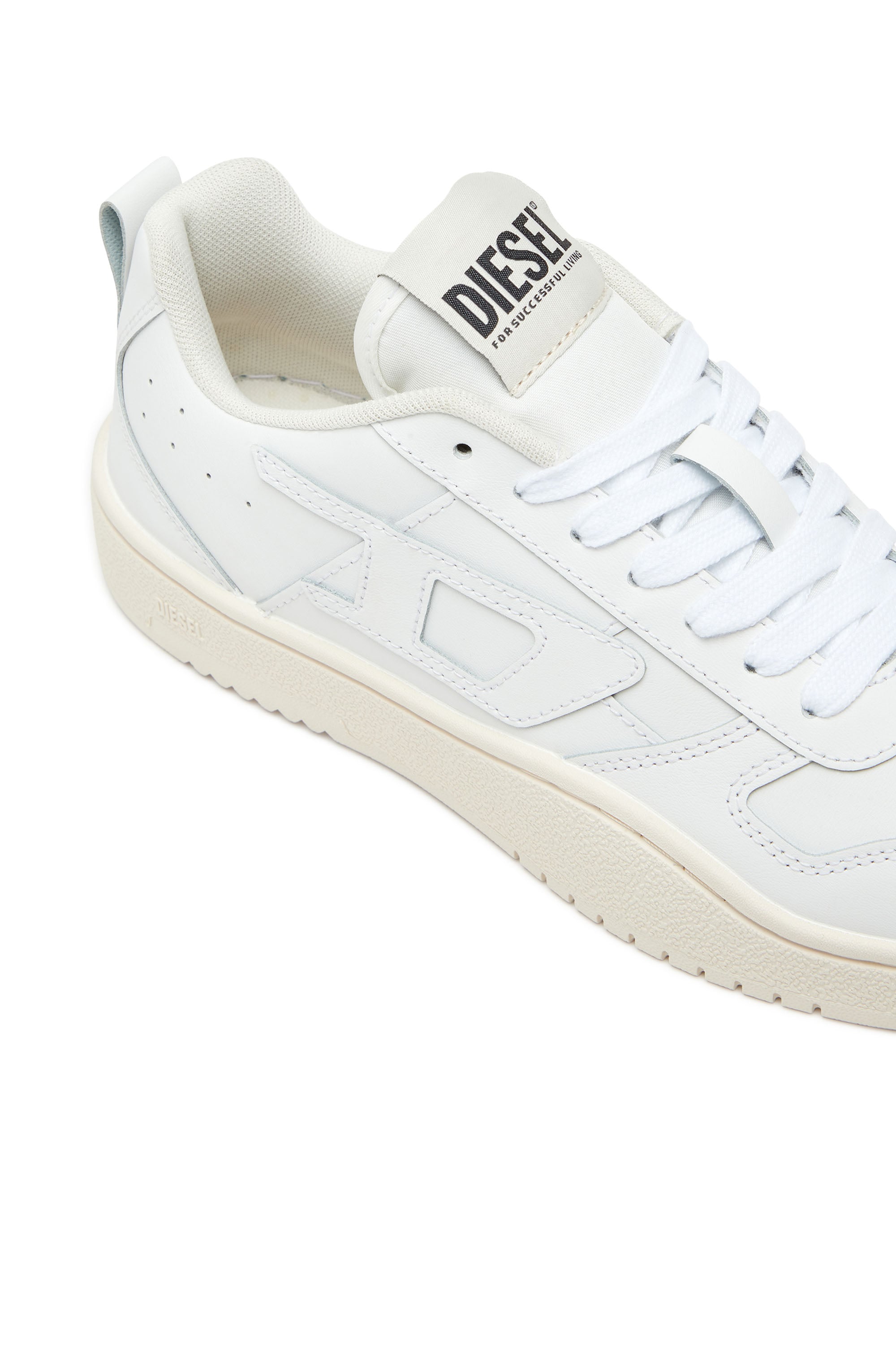 Diesel - S-UKIYO V2 LOW, S-Ukiyo Low-Deportivas bajas de cuero y nailon Hombre in Blanco - 6
