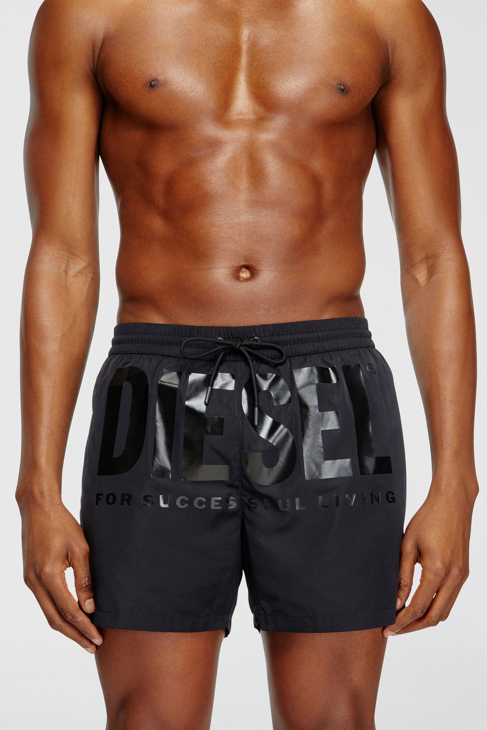 Diesel - KEN-37-D-CORE, Ba&ntilde;ador corto con logotipo grande Hombre in Negro - 1