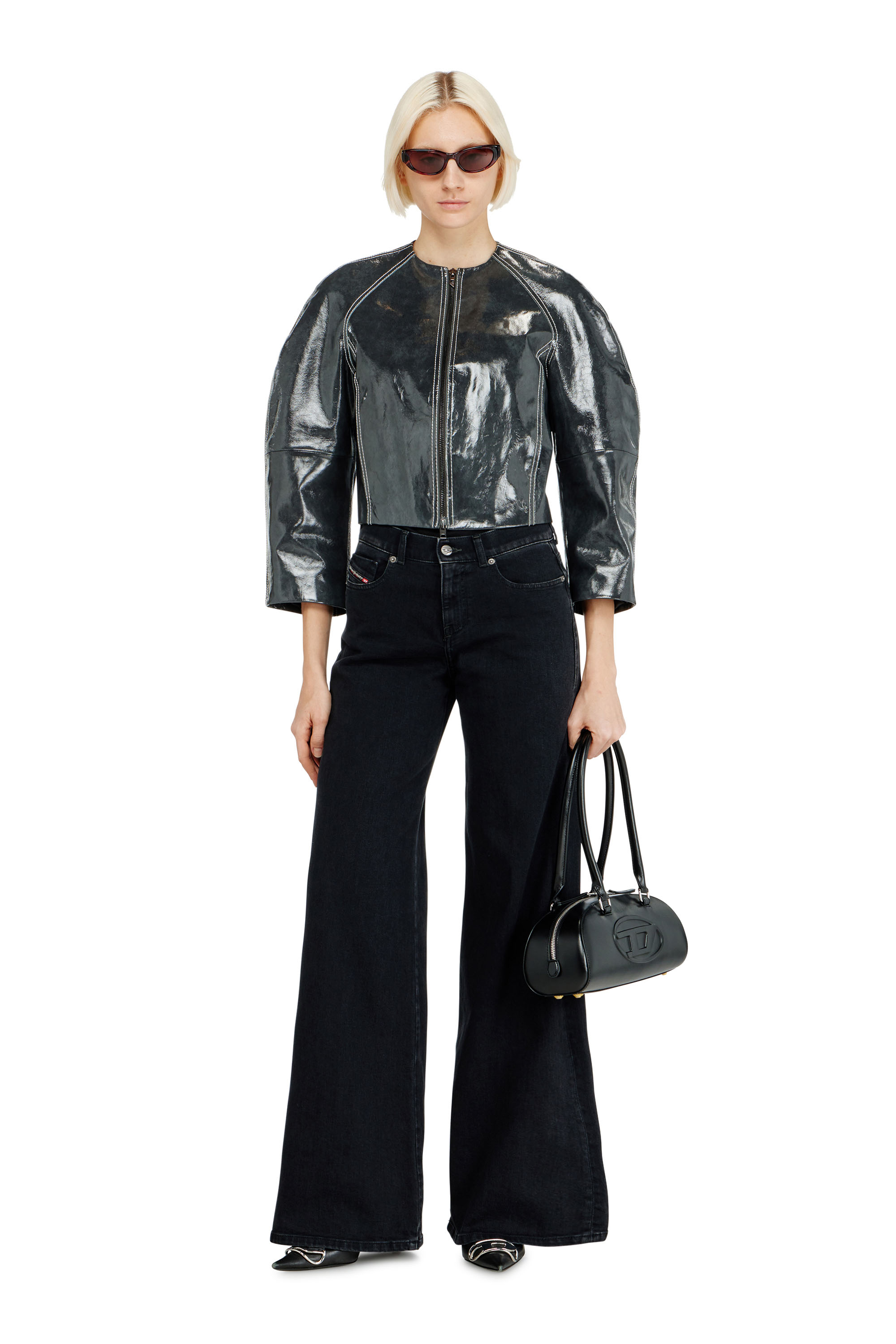 Diesel - Flare Jeans 1978 D-Akemi 09N89 Mujer, Negro/Gris oscuro - 1