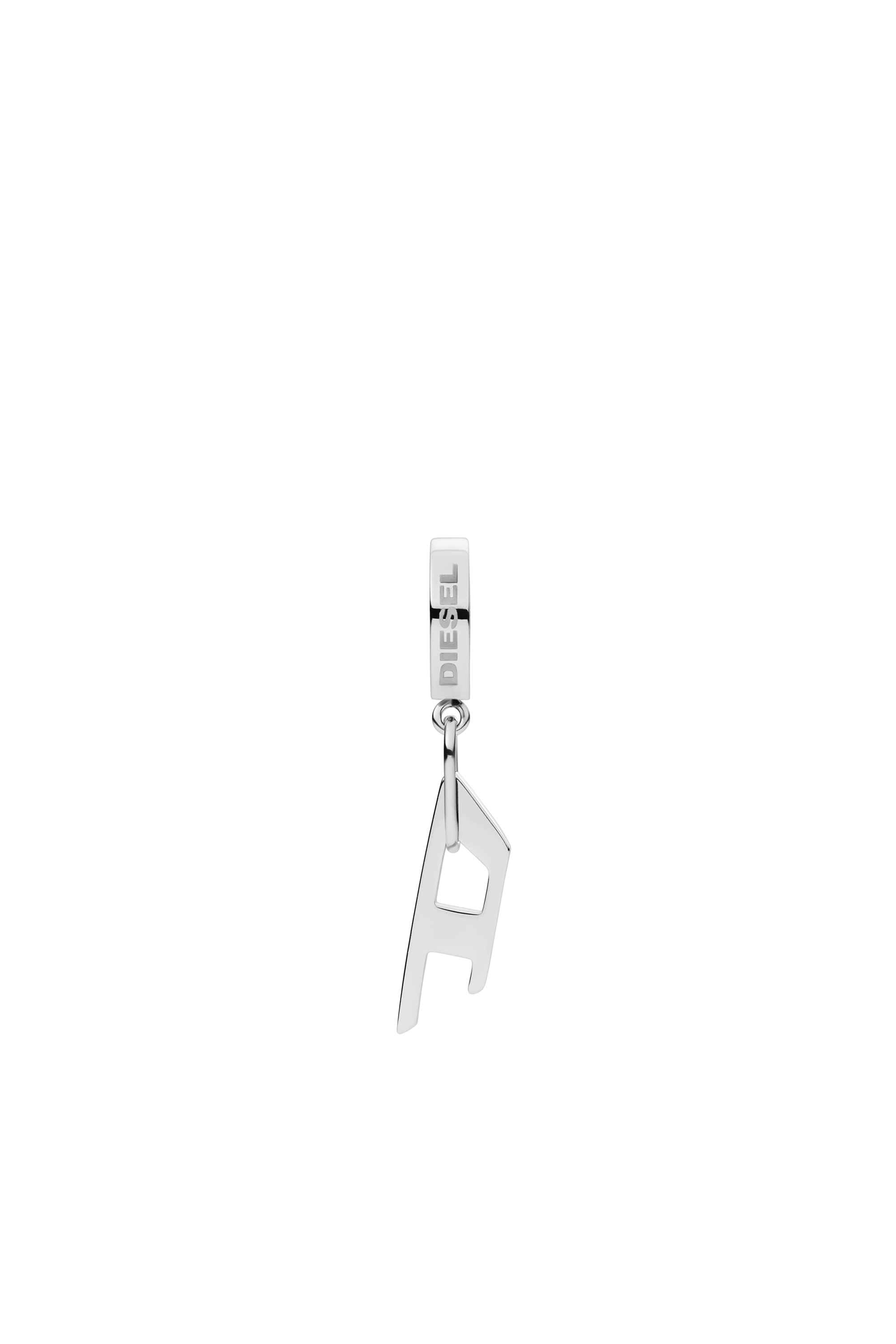 Diesel - DX1336, Unisex Stainless steel single hoop earring in Silver - Image 2