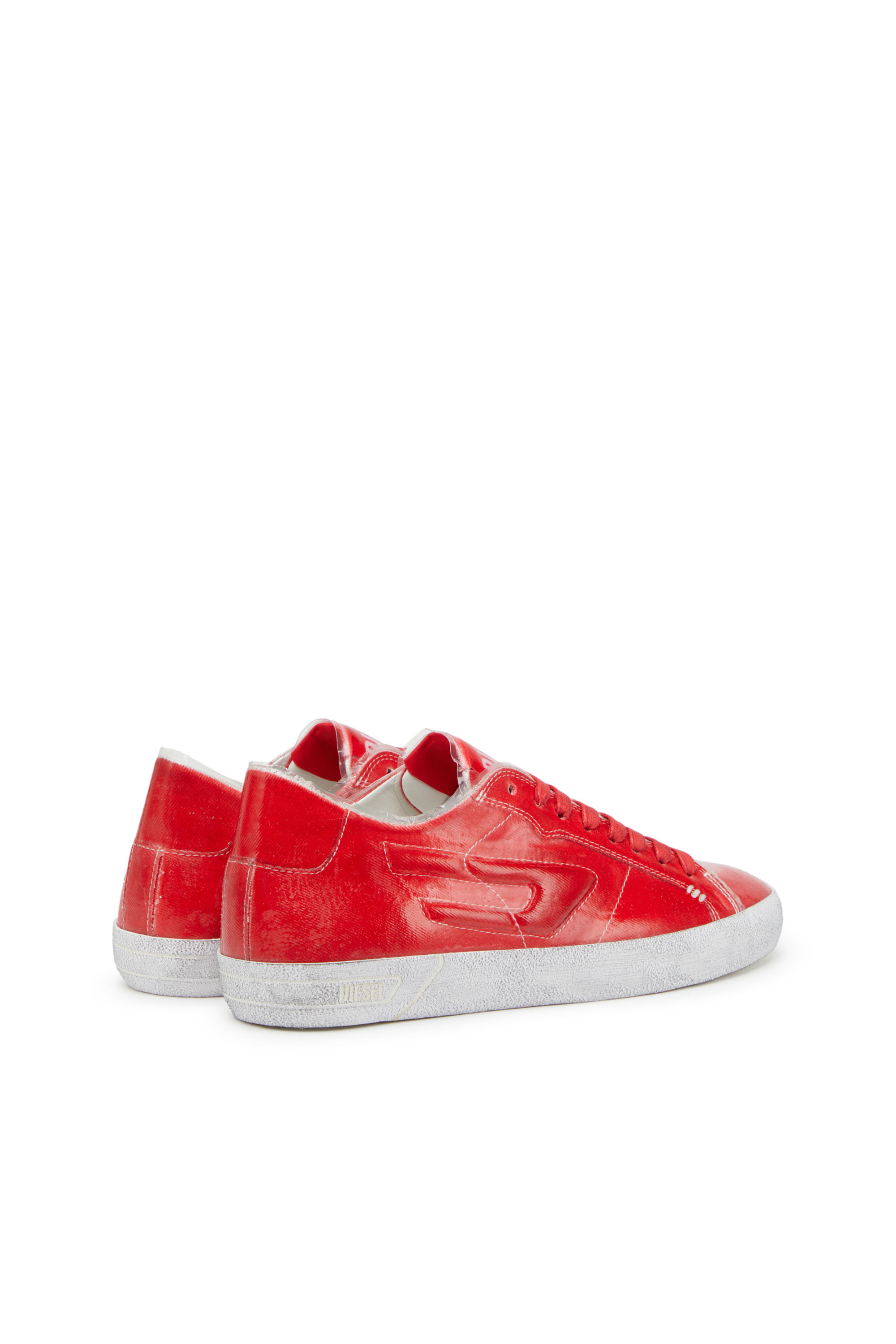 S-LEROJI LOW W, Red Diesel - S-LEROJI LOW W, Woman's S-Leroji Low W - Canvas sneakers with TPU overlay in Red - 3