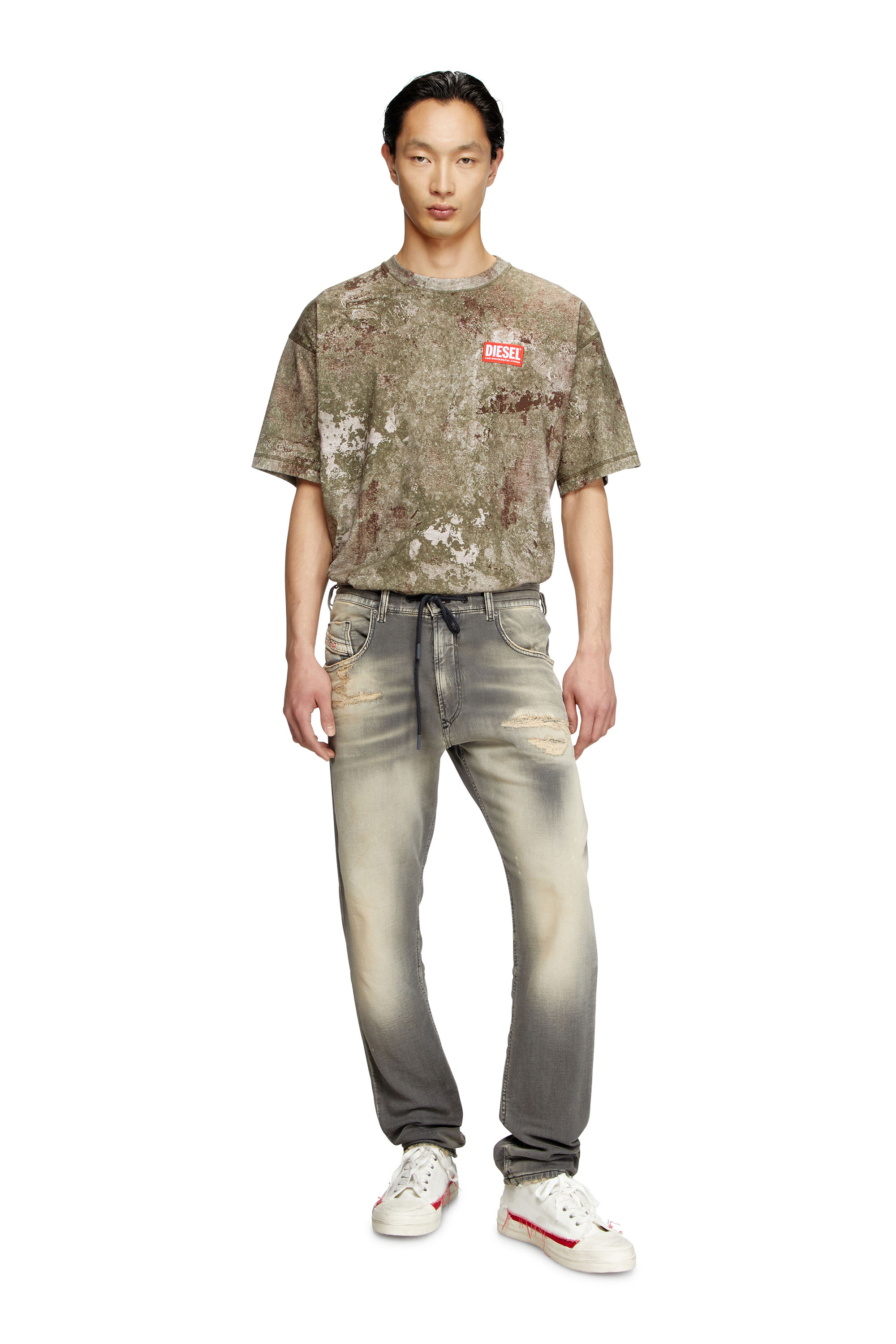 Diesel - Regular 2032 D-Krooley Joggjeans&reg; 068PF Hombre, Gris Claro - 1