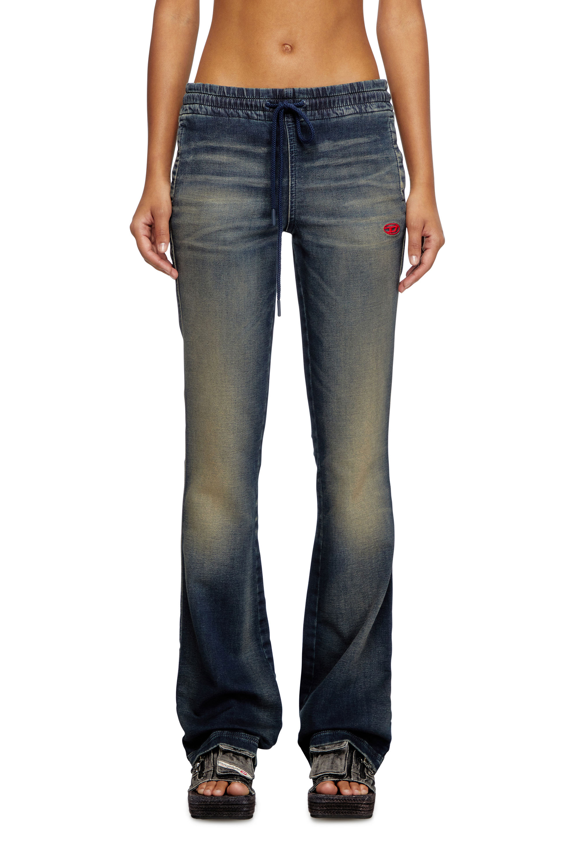 Diesel - Bootcut 2069 D-Ebbey Joggjeans&reg; 068PM Mujer, Azul Oscuro - 3