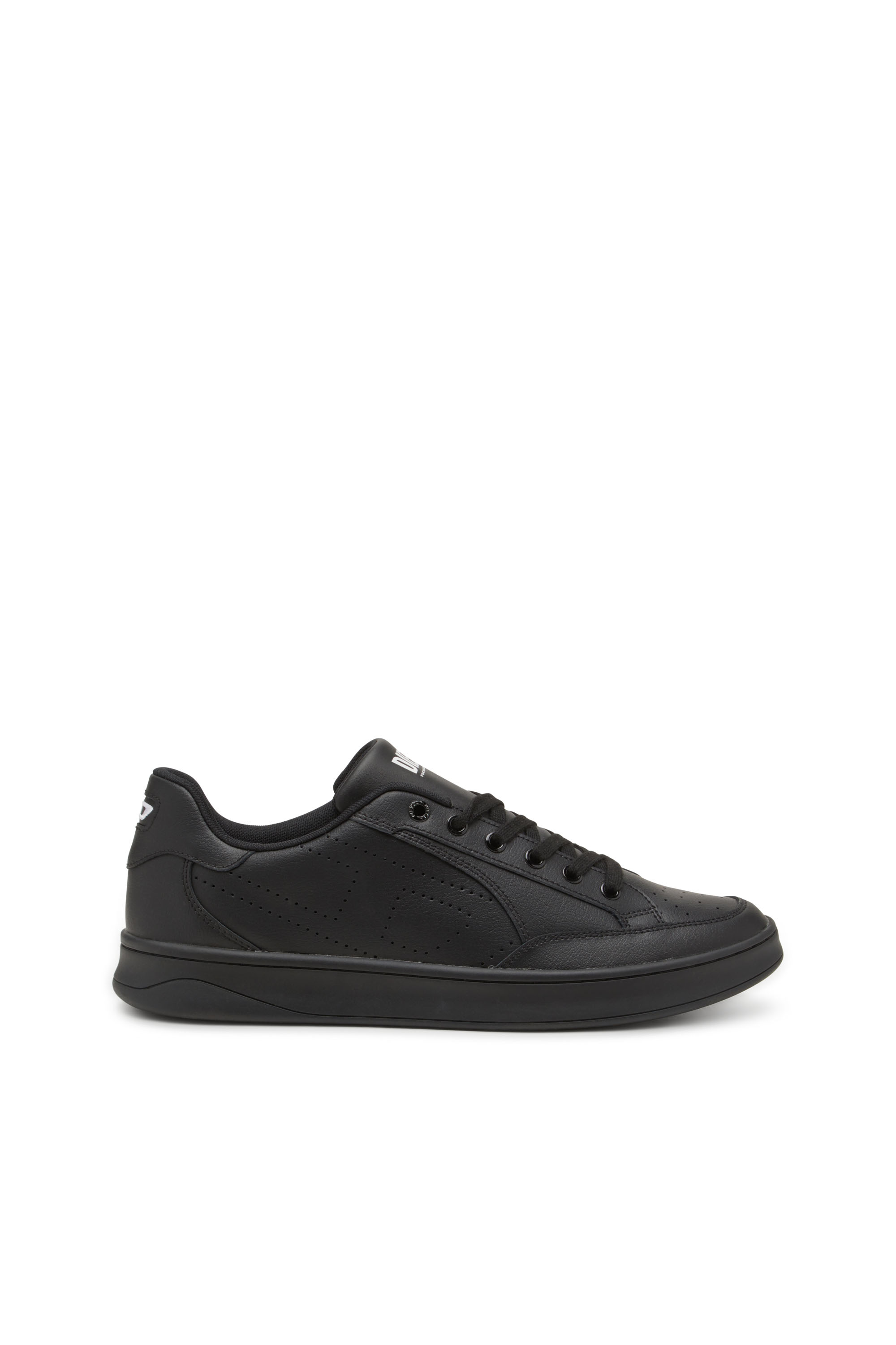 Diesel - S-DAKOTA LOW, S-Dakota-Deportivas de cuero con logotipo perforado Hombre in Negro - 1