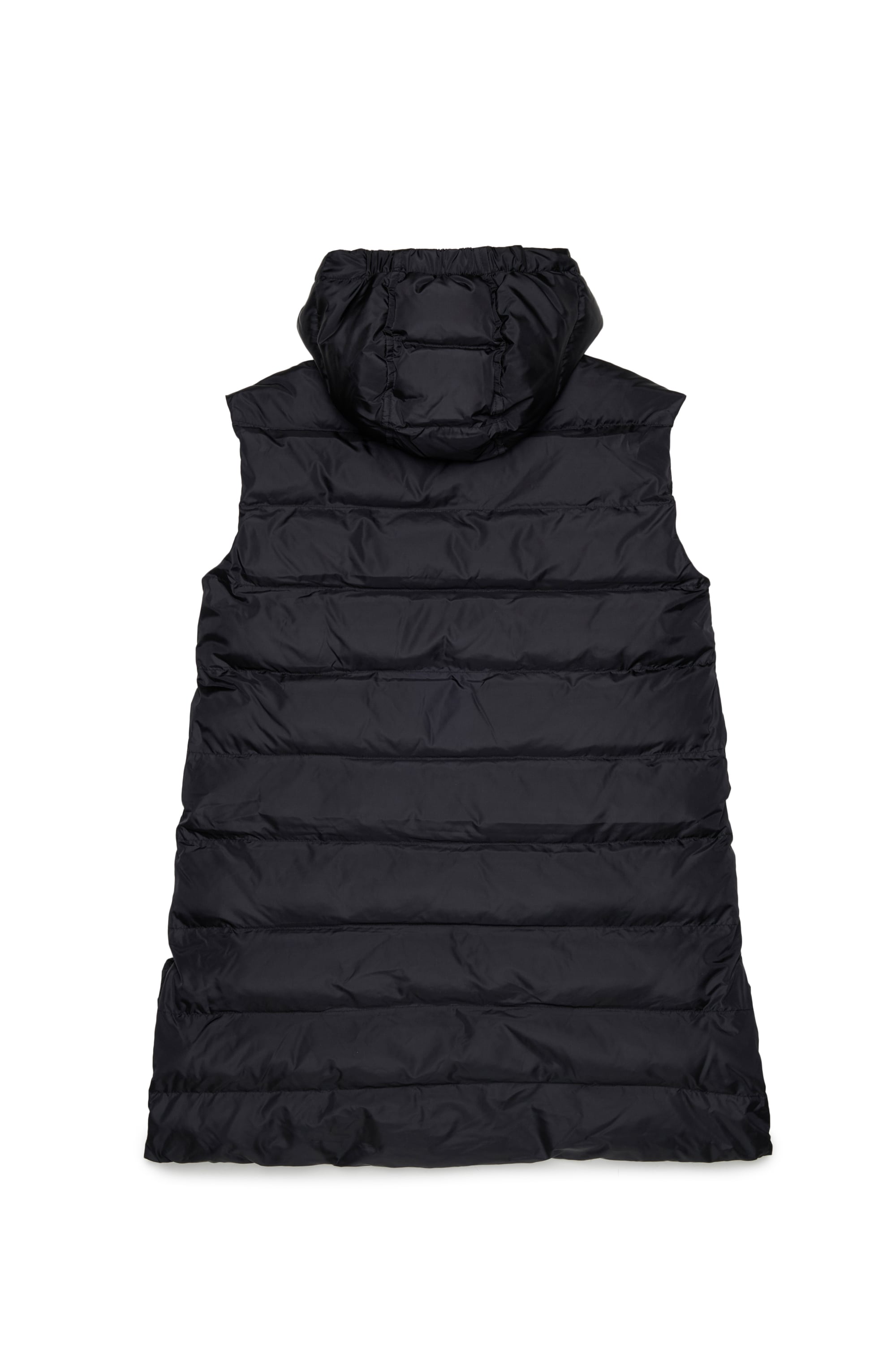 Diesel - JFENNY, Chaleco acolchado largo con capucha Mujer in Negro - 2