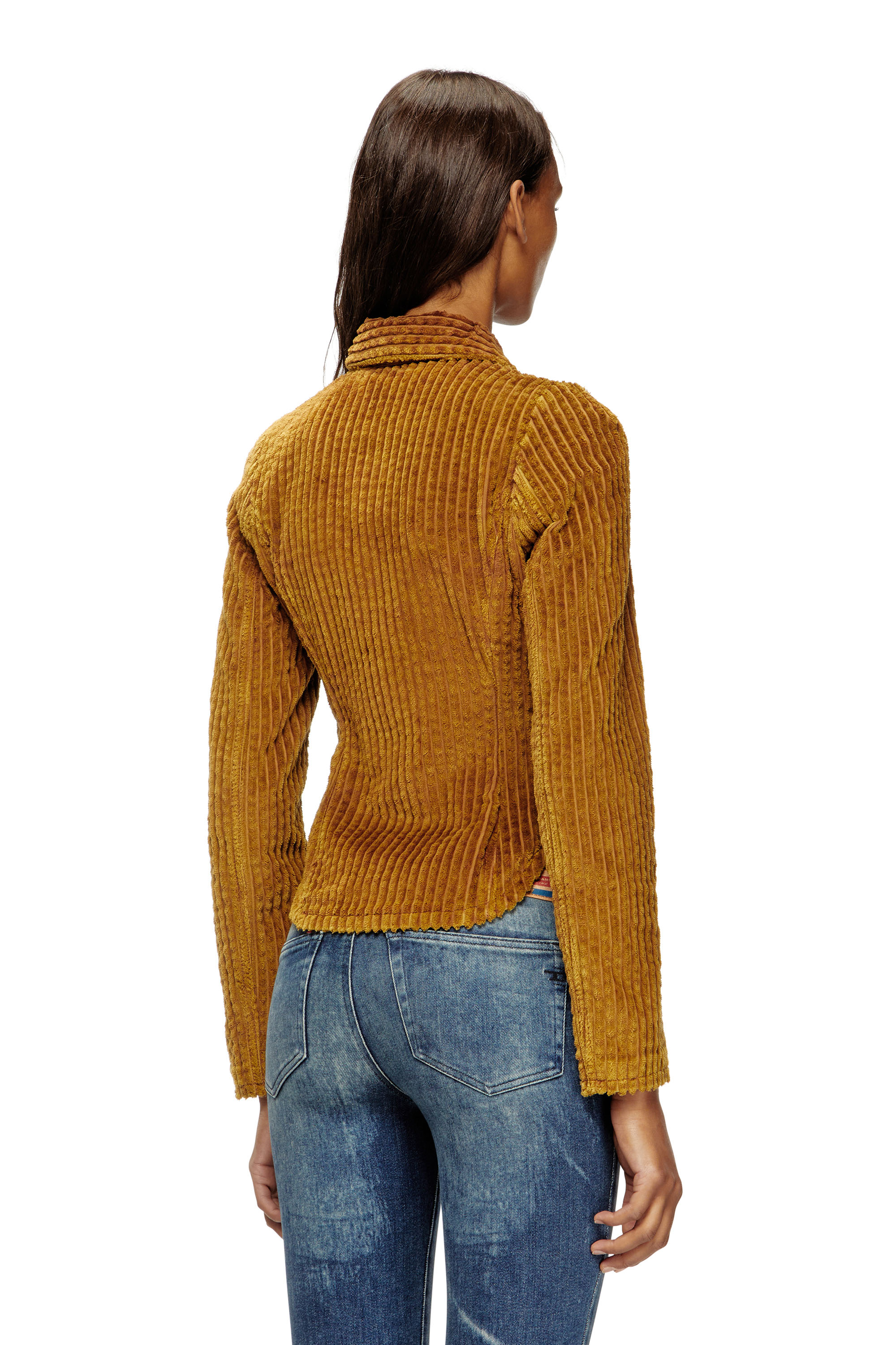 Diesel - G-ENEA, Chaqueta camisa de pana de algodón Mujer in Marrón - 4