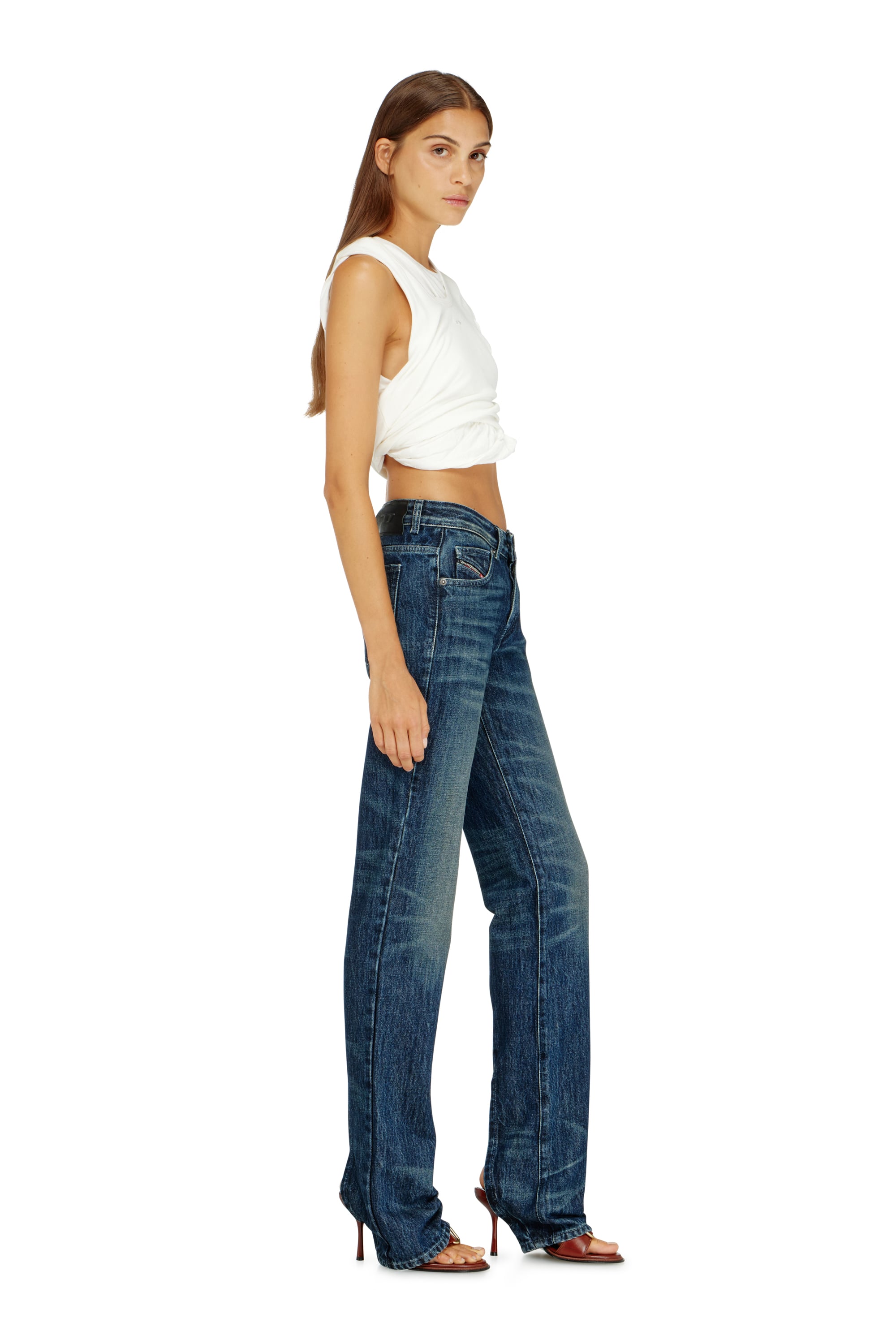Diesel - Regular Jeans D-Heel 007FZ Mujer, Azul Oscuro - 2