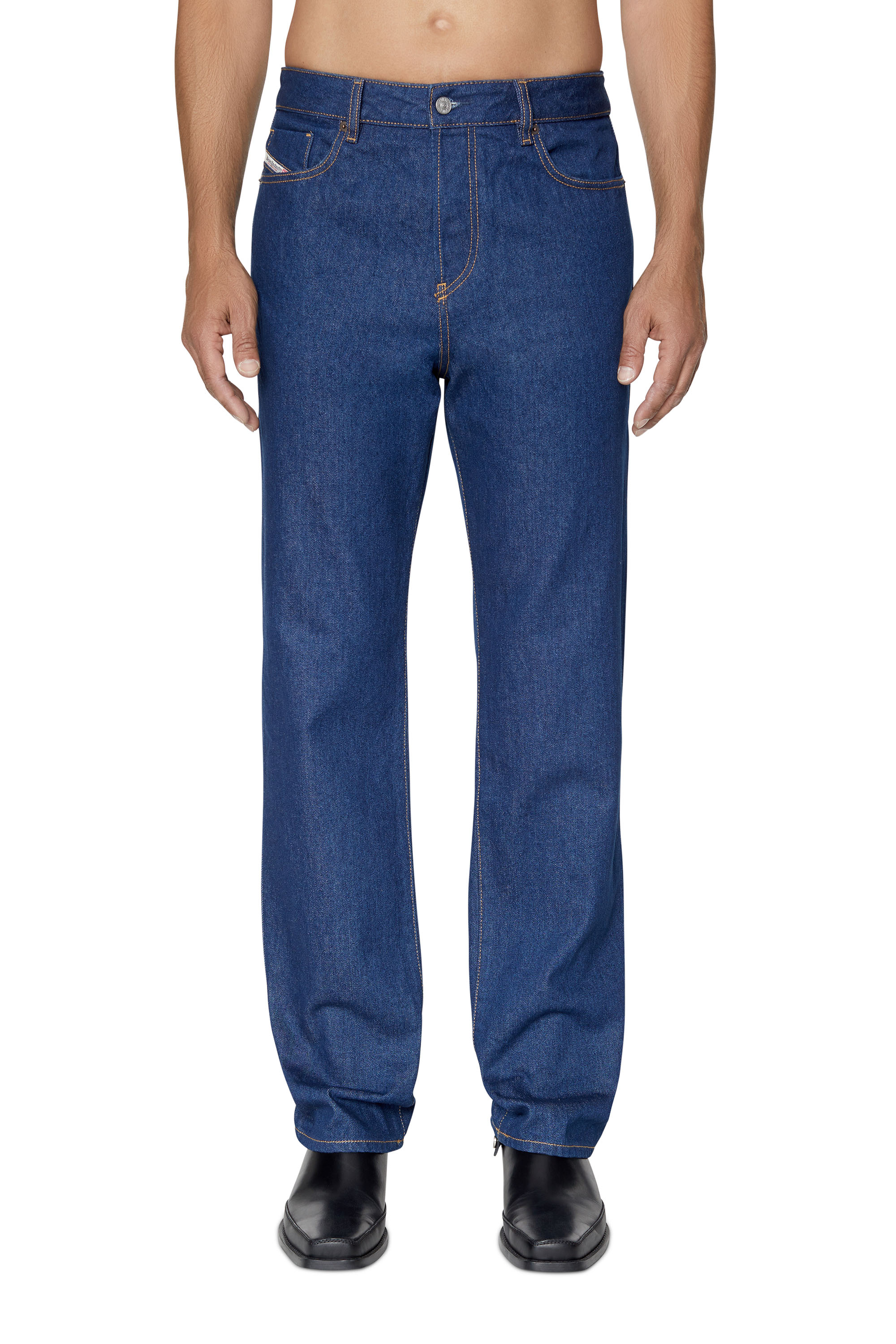 Diesel - 1955 007A5 Straight Jeans, Azul Oscuro - Image 1
