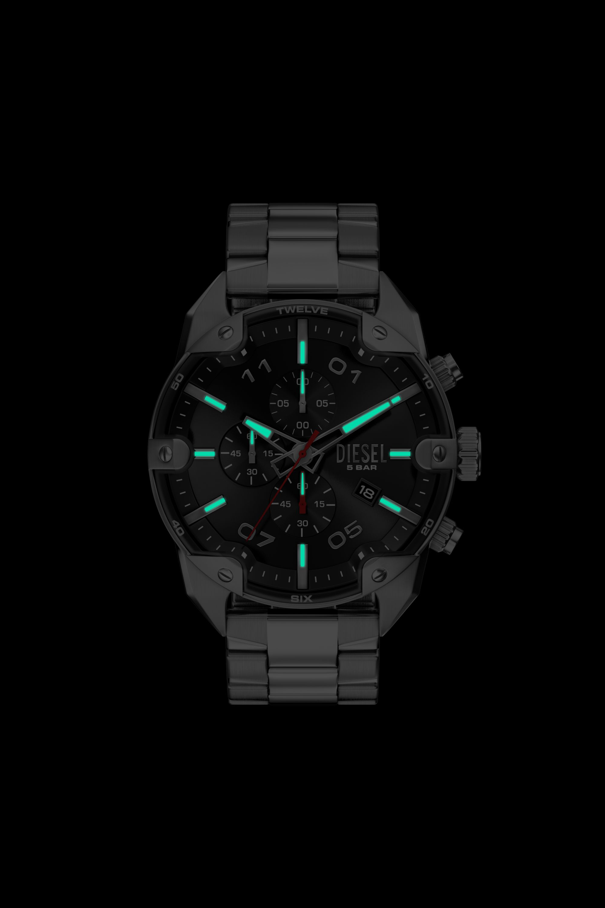 Diesel - DZ4709 WATCH, Reloj Spiked de acero inoxidable Hombre in Plateado - 5