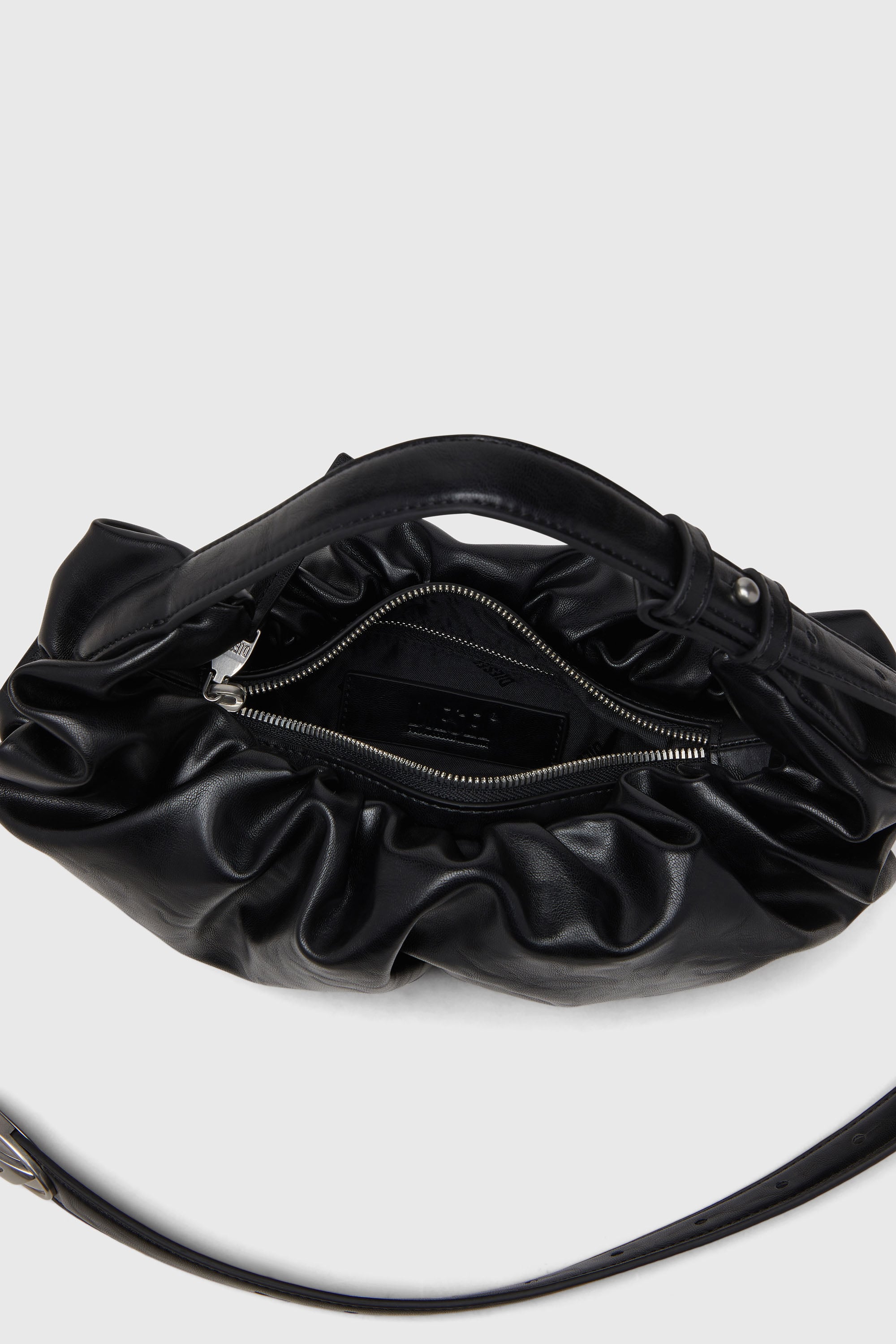 Diesel - GRAB-D HOBO S, Woman's Grab-D-Small scruched hobo bag in Black - 4