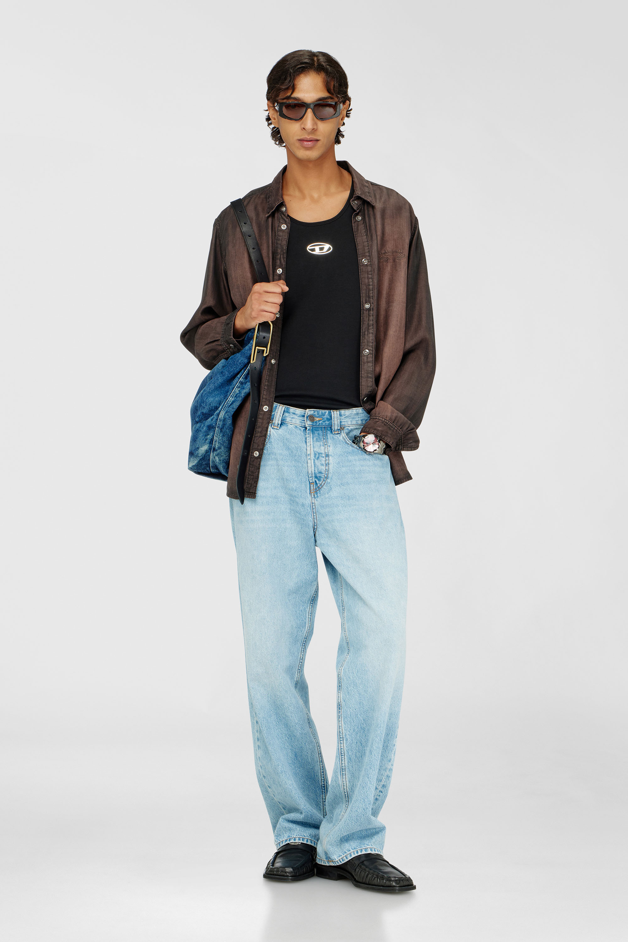 Diesel - T-LIFTY-IOD, Camiseta de tirantes de algod&oacute;n con logo Hombre in Negro - 2