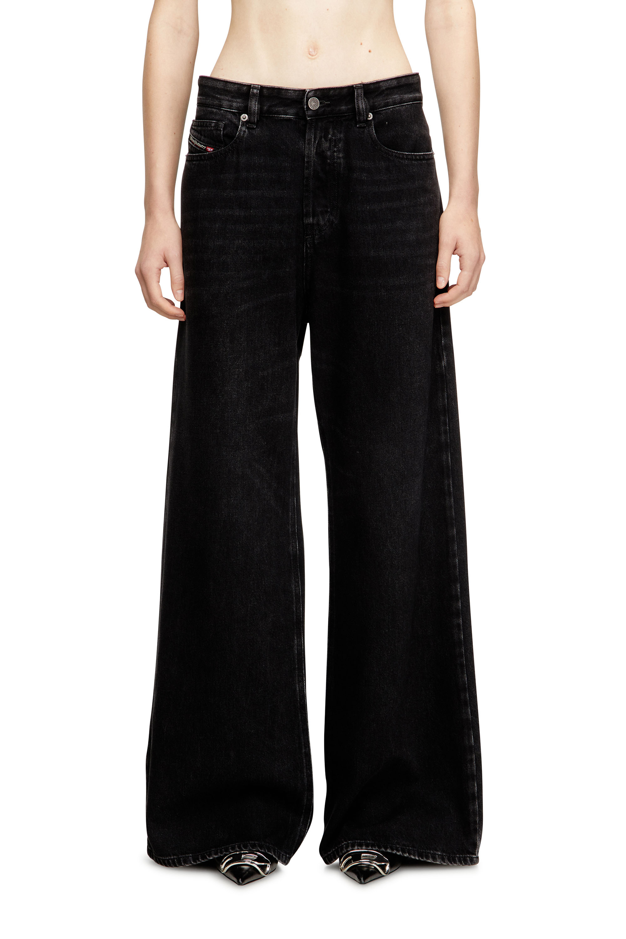 Diesel - Relaxed Jeans 1996 D-Sire 09P09 Mujer, Negro/Gris oscuro - 1