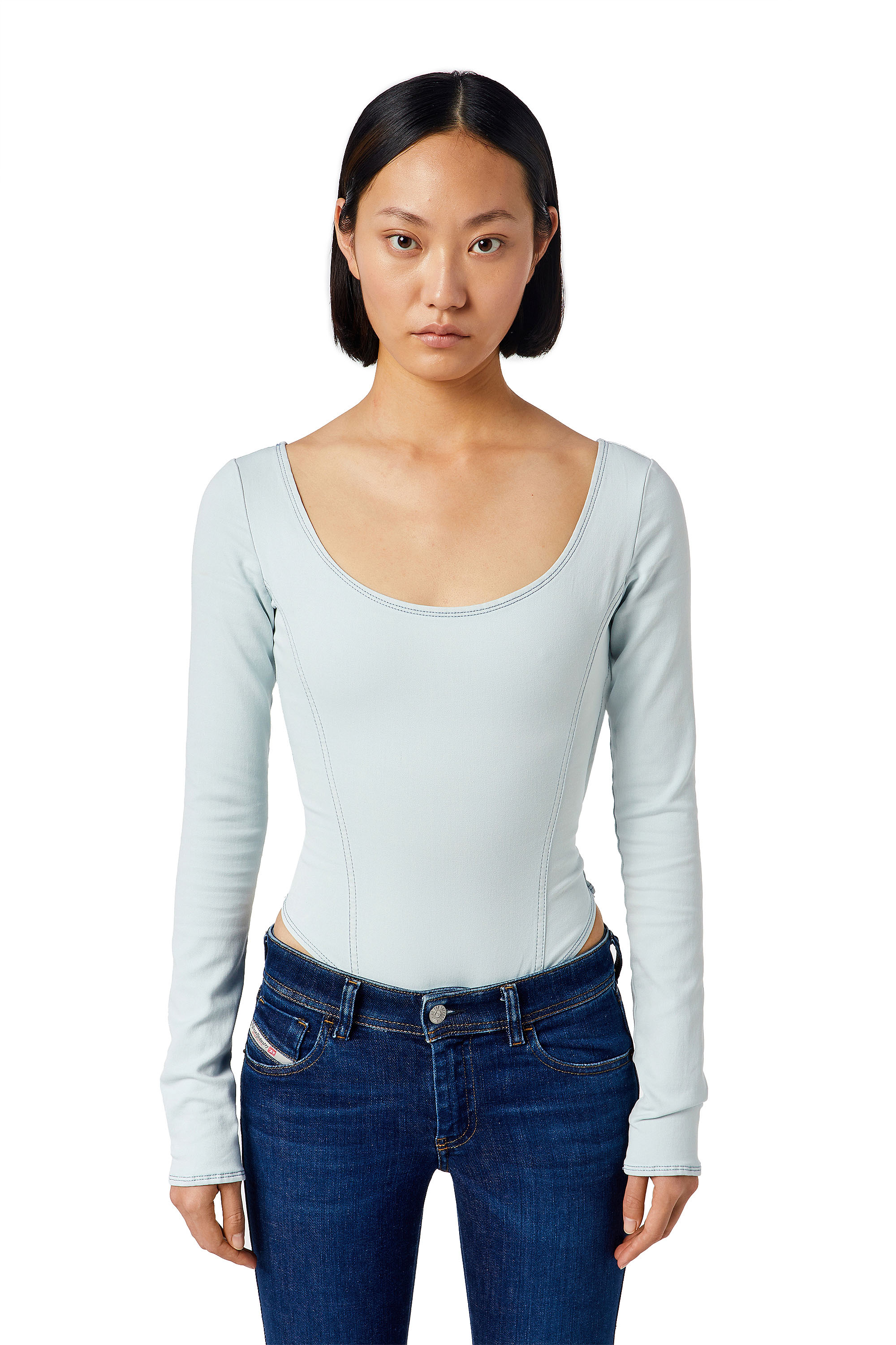 D-CHO TRACK DENIM BODYSUIT