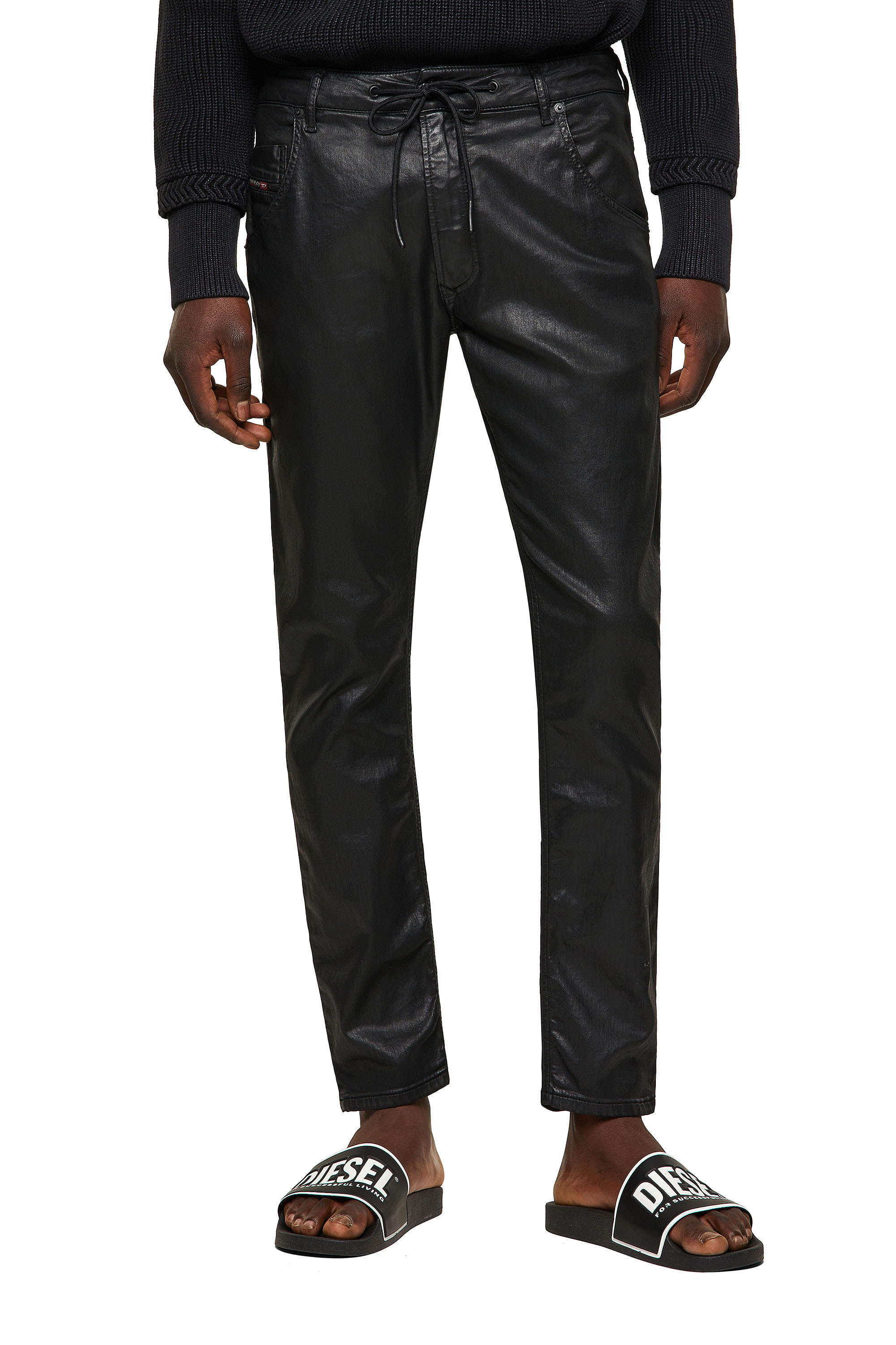 Krooley JoggJeans® 0849R, Negro/Gris oscuro - Vaqueros
