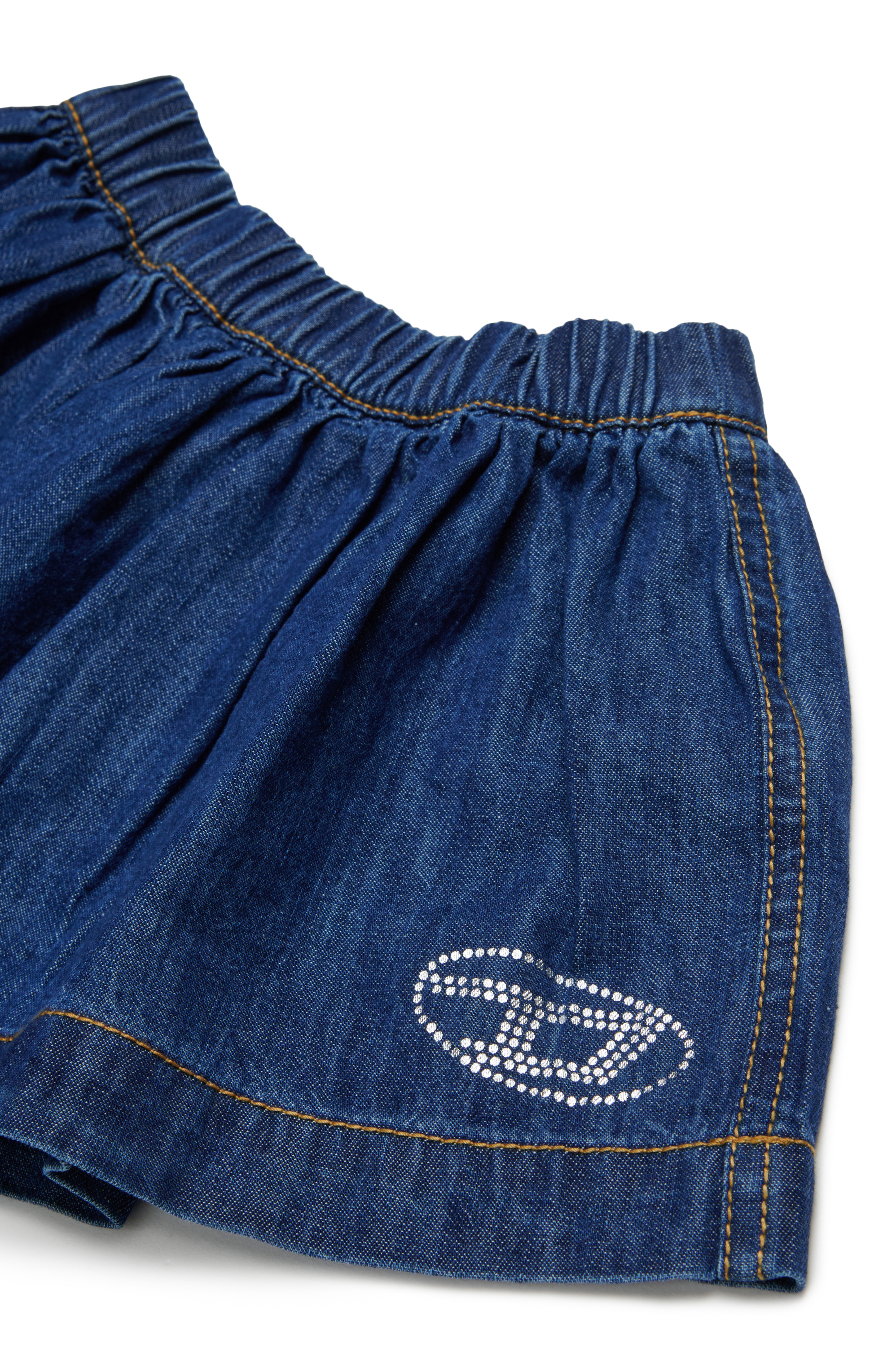 Diesel - GIPYB, Mujer Falda de denim con logotipo Oval D de cristal in Azul marino - Image 3