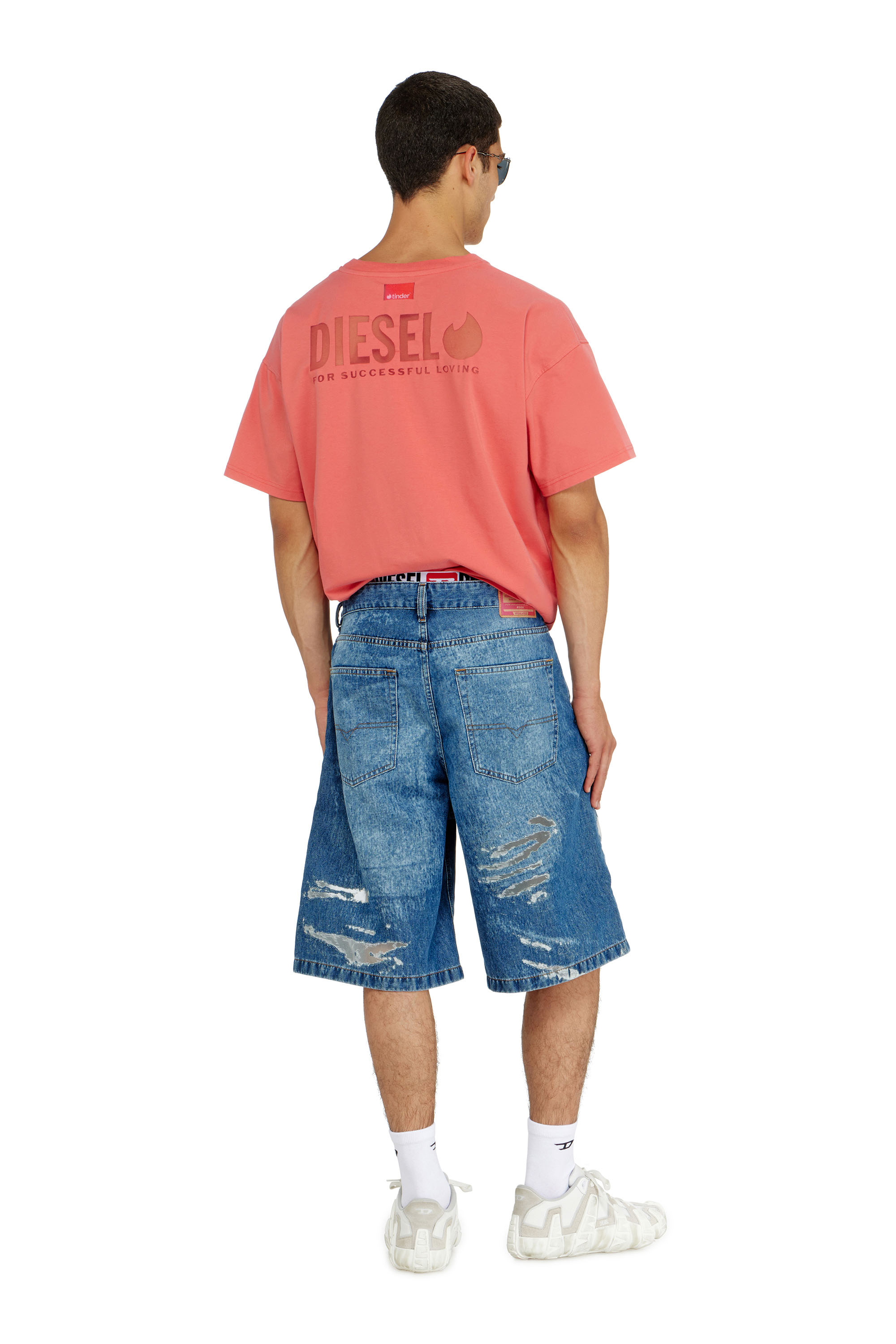 Diesel - PR-T-NORM-CHITIND-R, Camiseta con logo trasero transparente Unisex in Rojo - 4