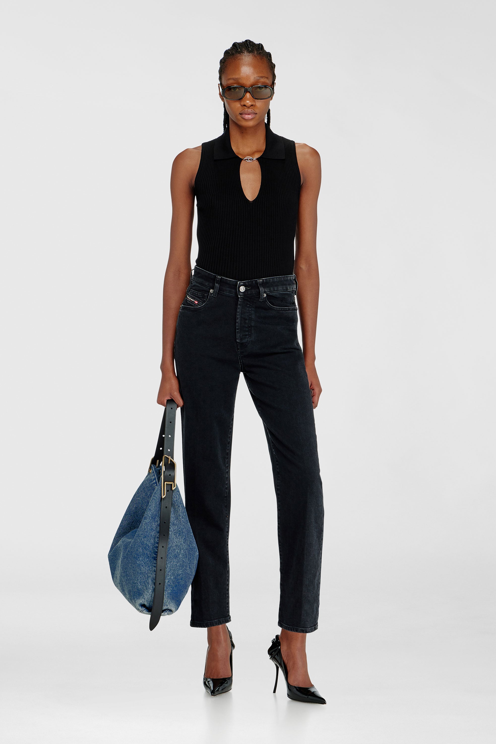 Diesel - Woman's Regular Jeans 1981 D-Went 09N89, Black/Dark grey - 2