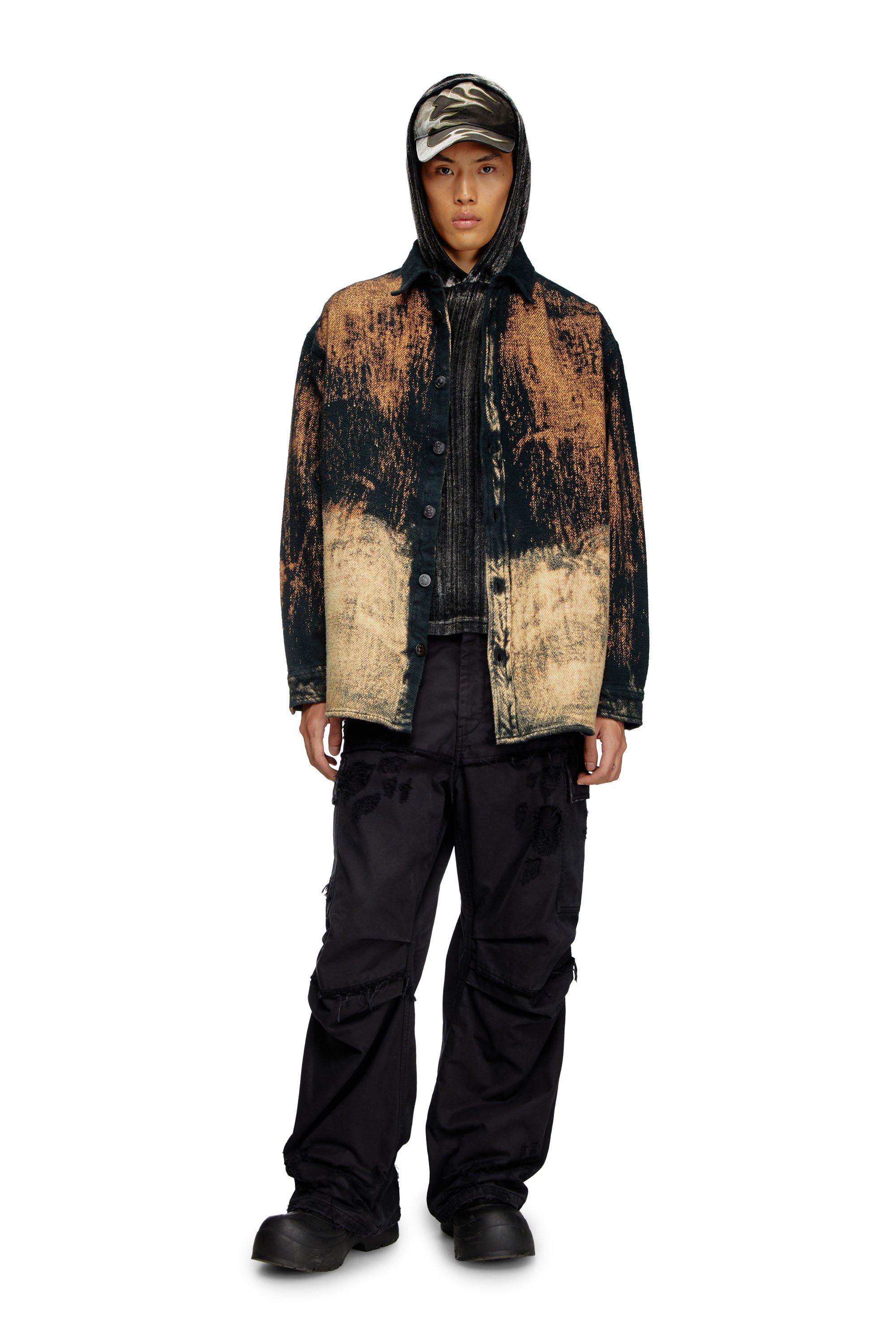 Diesel - S-JAN, Camisa de franela tratada Hombre in Multicolor - 2