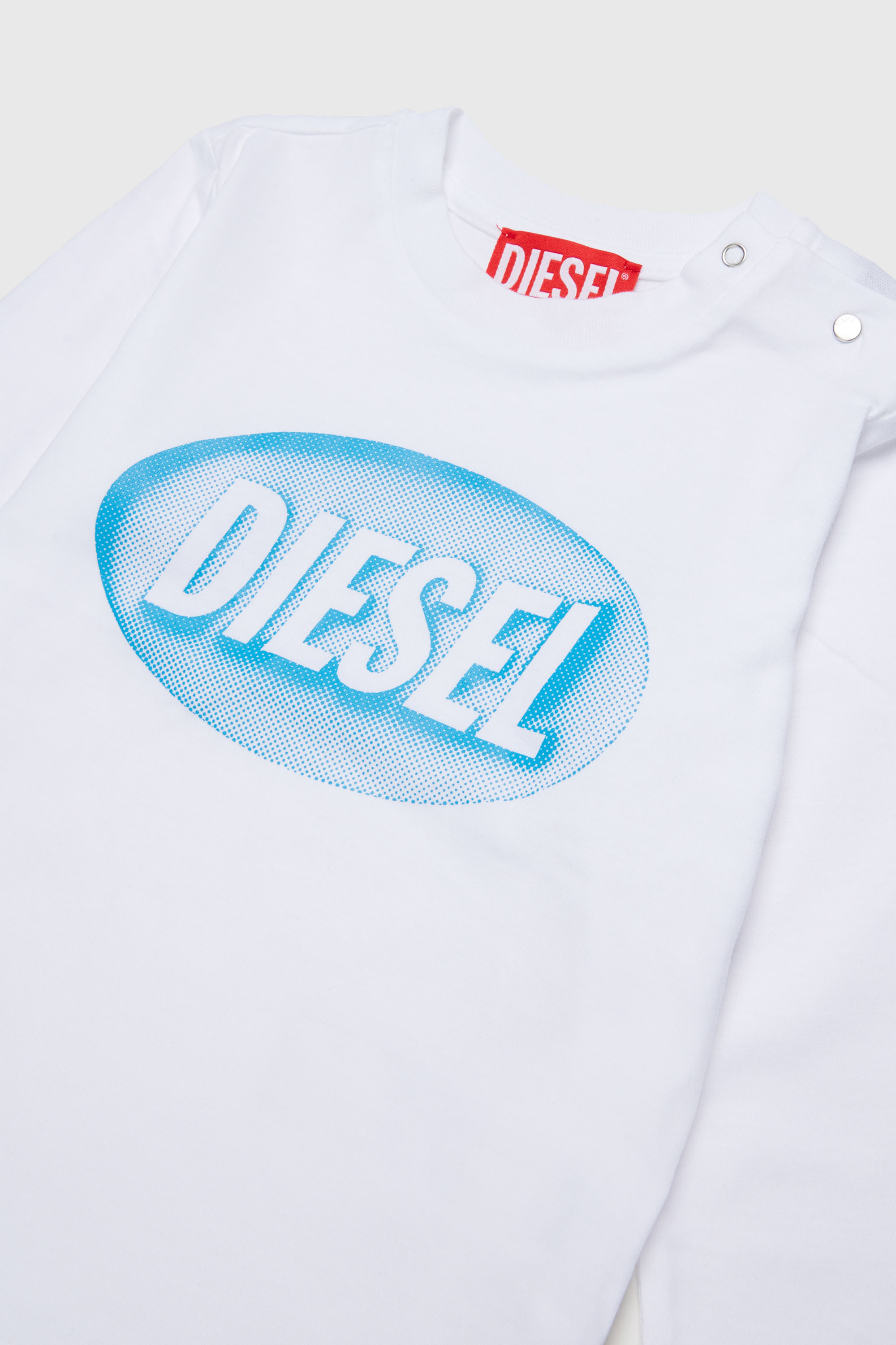 Diesel - TELMB, Camiseta de algod&oacute;n con estampado de logo Hombre in Blanco - 3