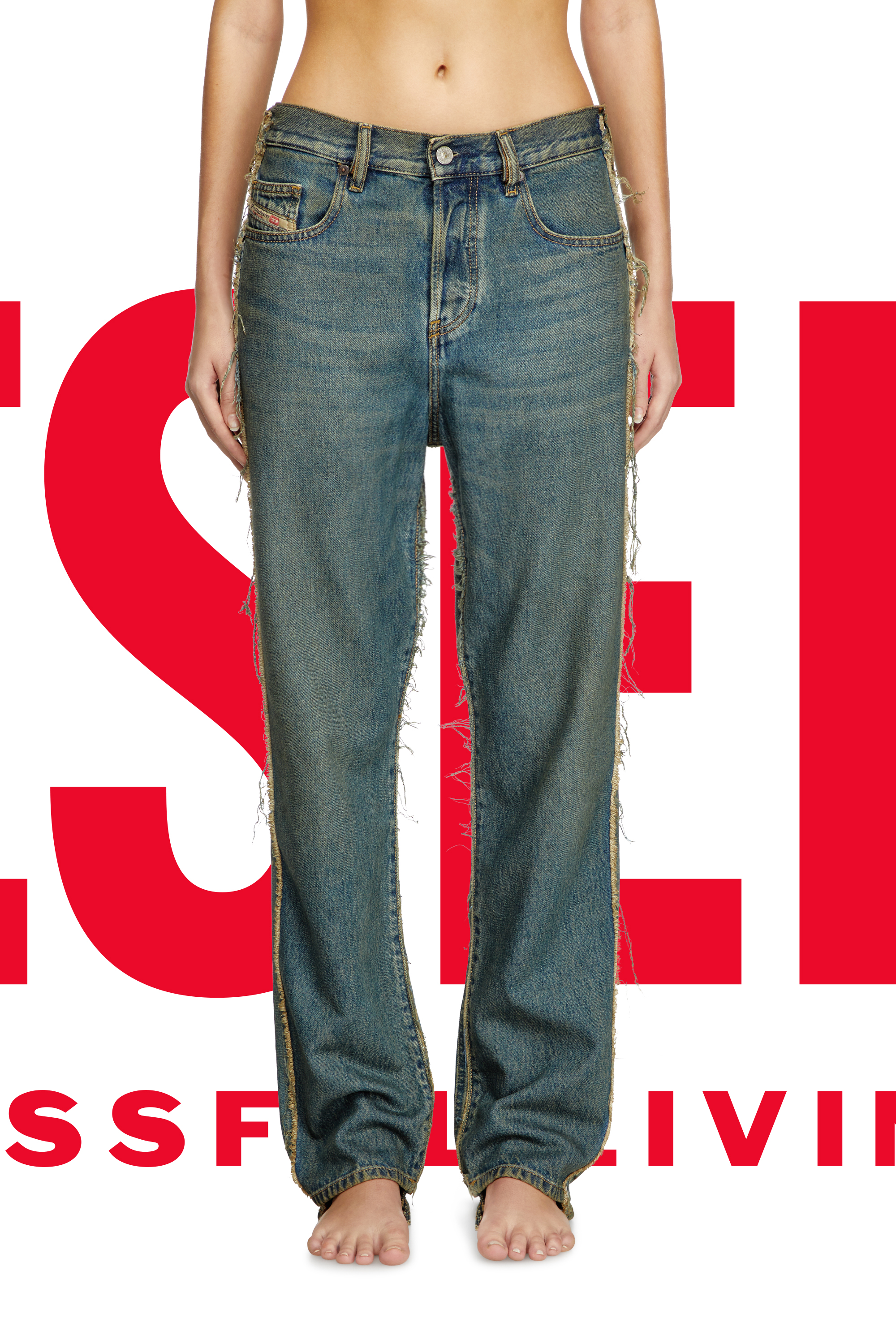 Diesel - Regular Jeans Dieseloves 03 09M98 Hombre, Azul Oscuro - 7