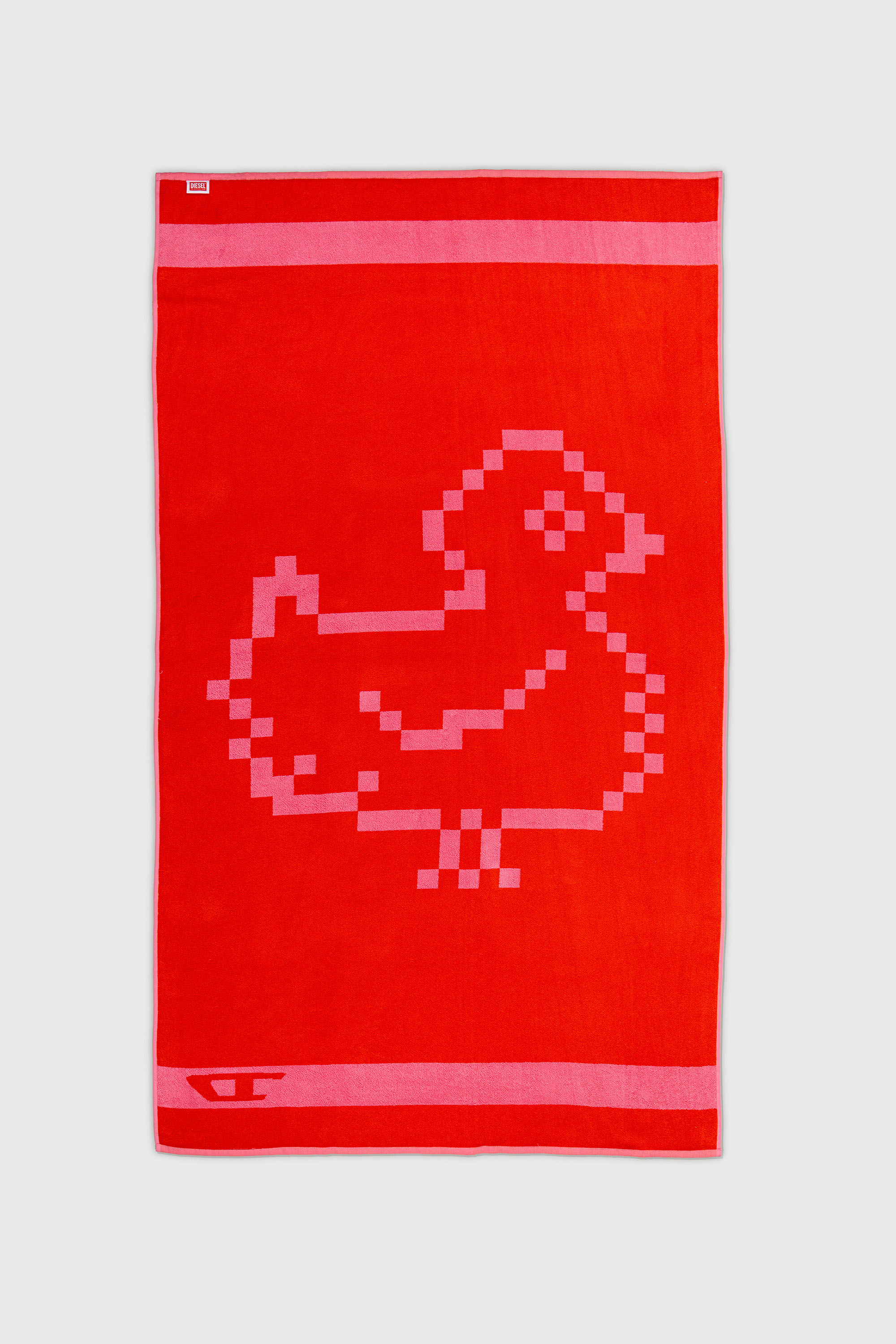Diesel - 1018133  PIXEL TOYS 1 PINK/RED TOWEL, Toalla de rizo 100x180 cm Unisex in Rojo - 2