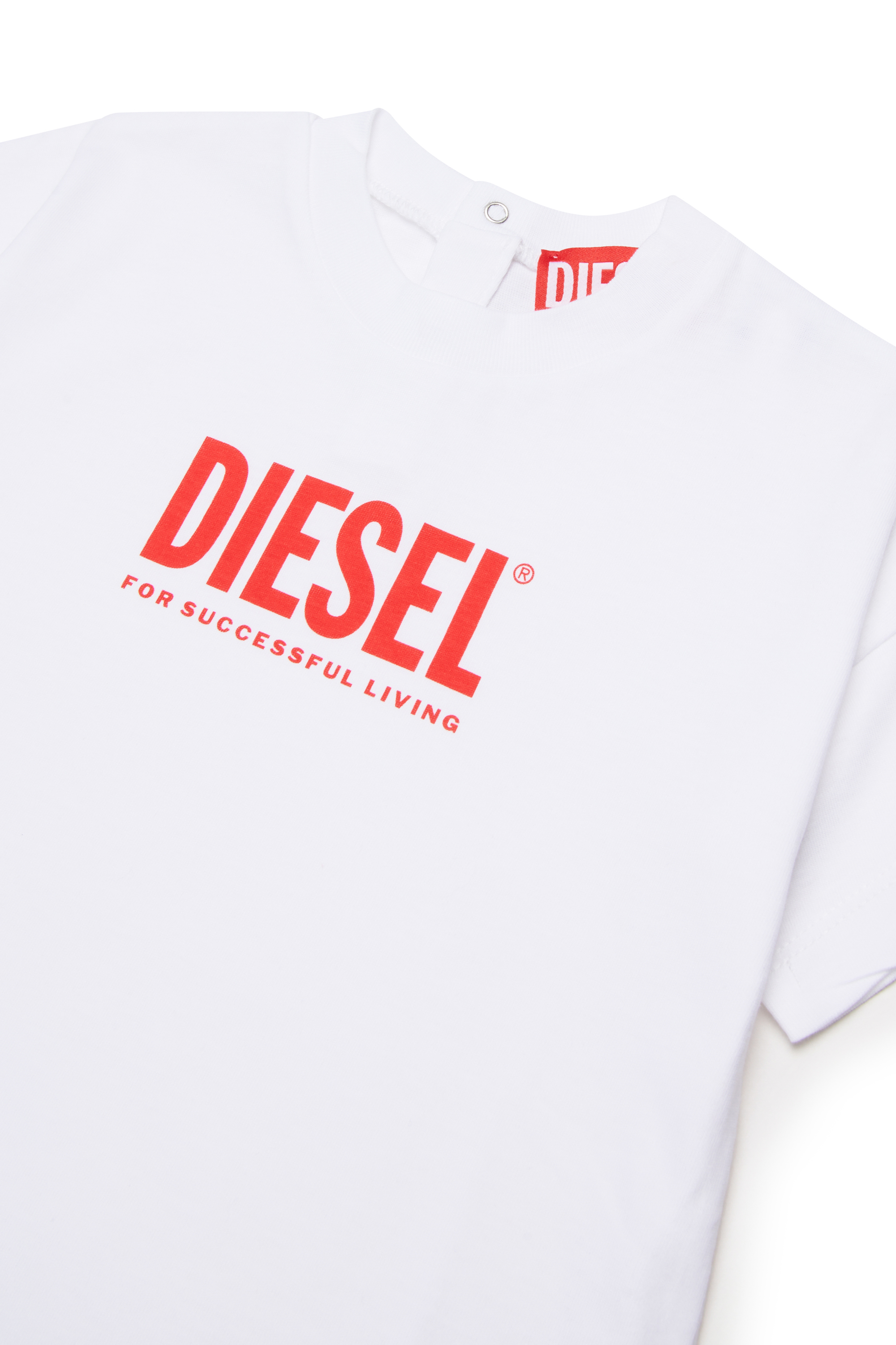 Diesel - MCUZIB, Camiseta de algod&oacute;n con estampado de logo Mujer in Blanco - 3