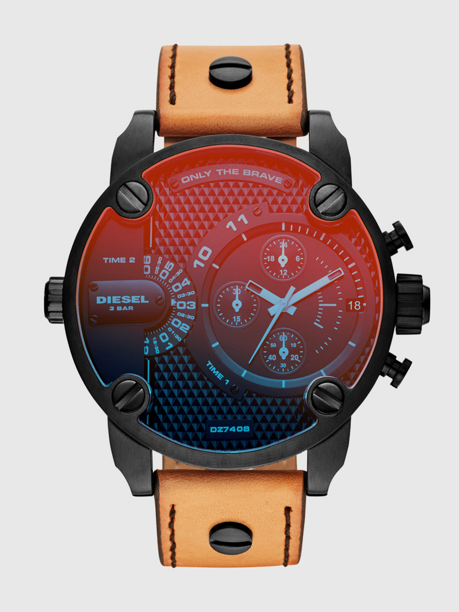 Diesel - DZ7408, Reloj Little Daddy in cuero marrón Hombre in Marrón - 1