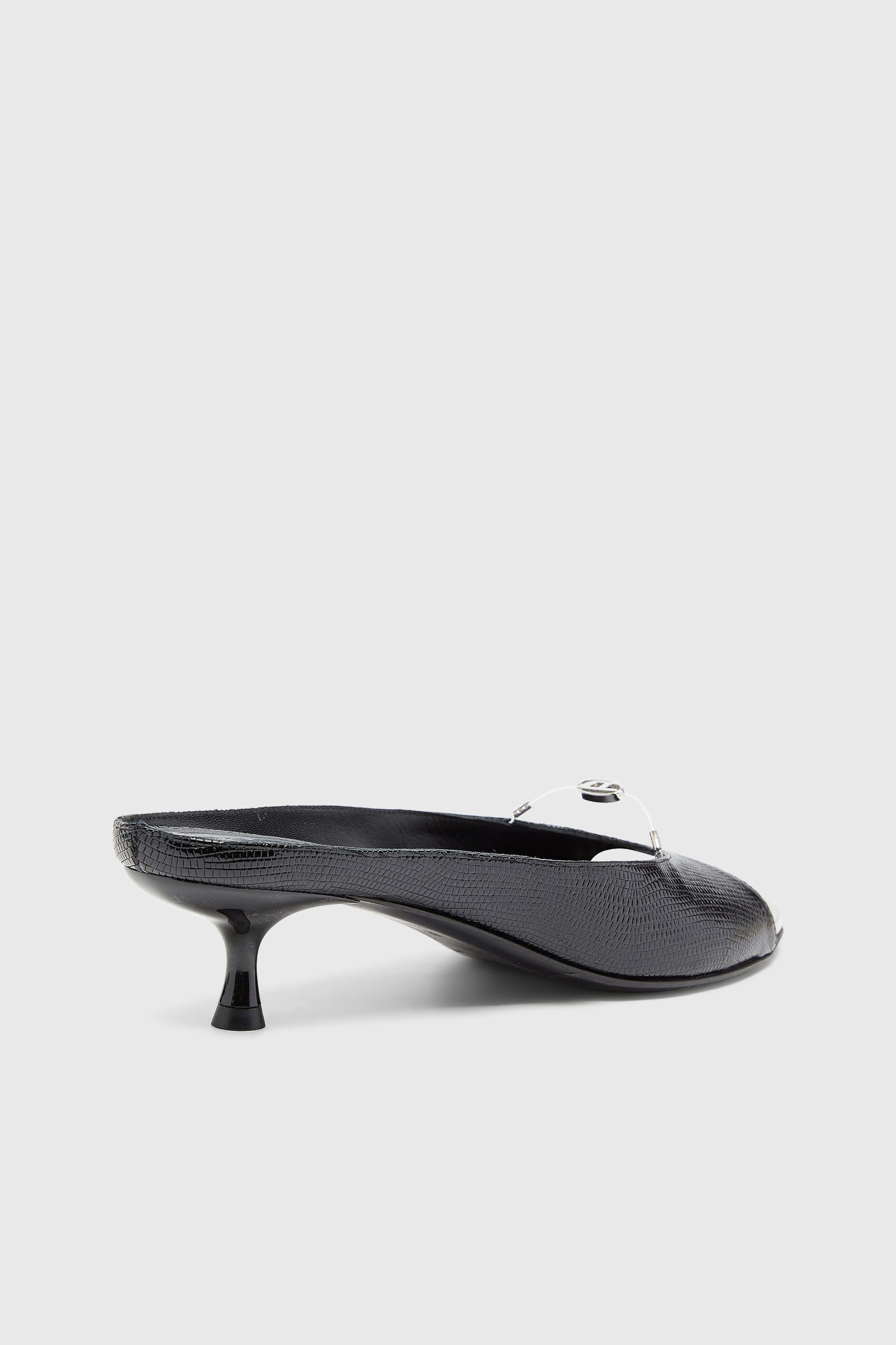 Diesel - D-DIAM'S-SA-40, D-Diam's - Mula de piel con Oval D flotante Mujer in Negro - 5