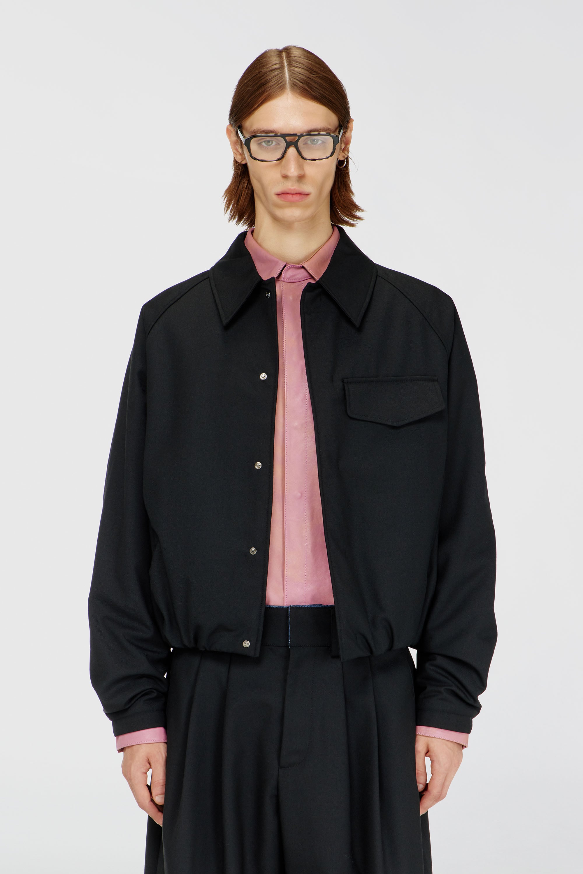Diesel - J-ATTOR-COOL, Cazadora bomber fruncida de mezcla de lana Hombre in ToBeDefined - 1