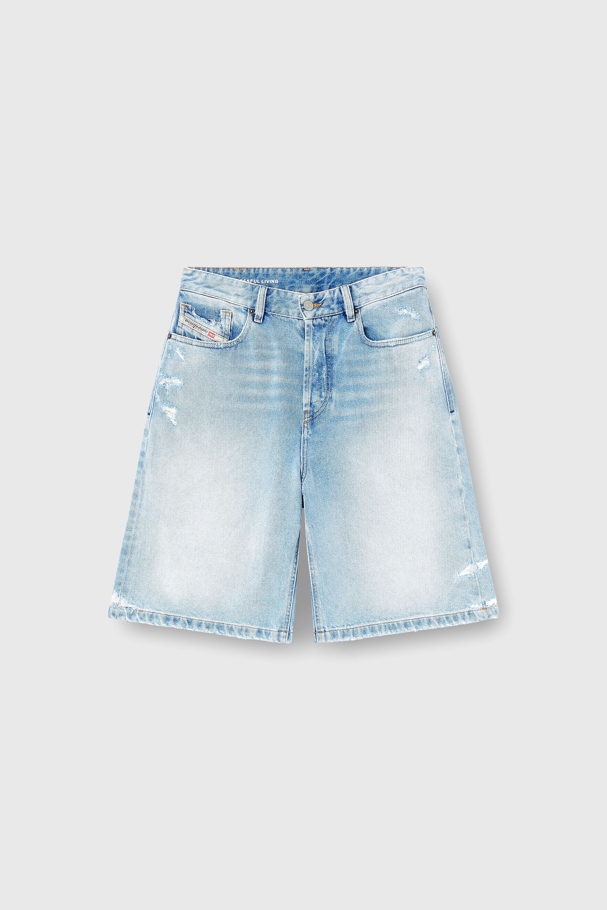 Diesel - DE-SIRE-SHORT, Pantalones cortos de denim desgastado Mujer in Azul marino - 2