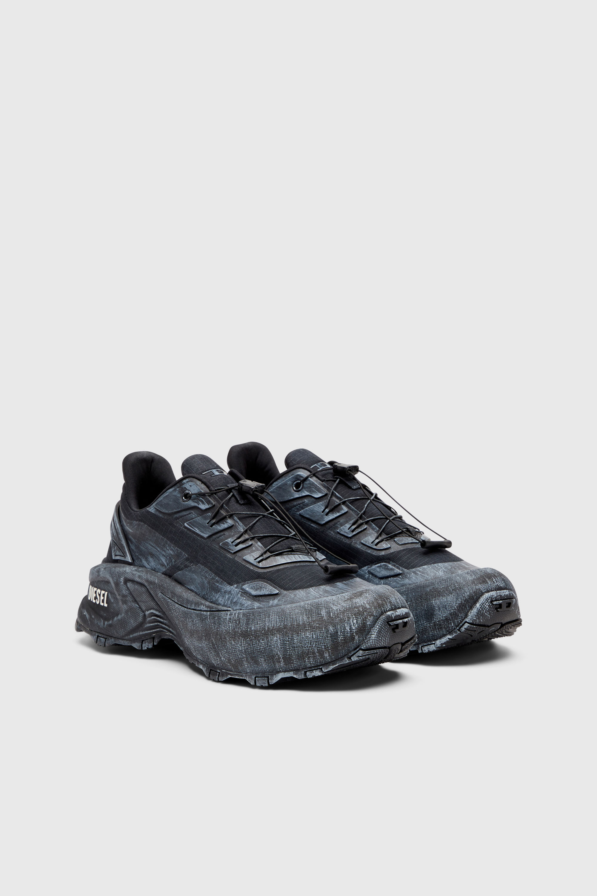 Diesel - D-CAGE RUNNER, D-Cage Runner-Zapatillas gruesas en ripstop Hombre in Negro - 2