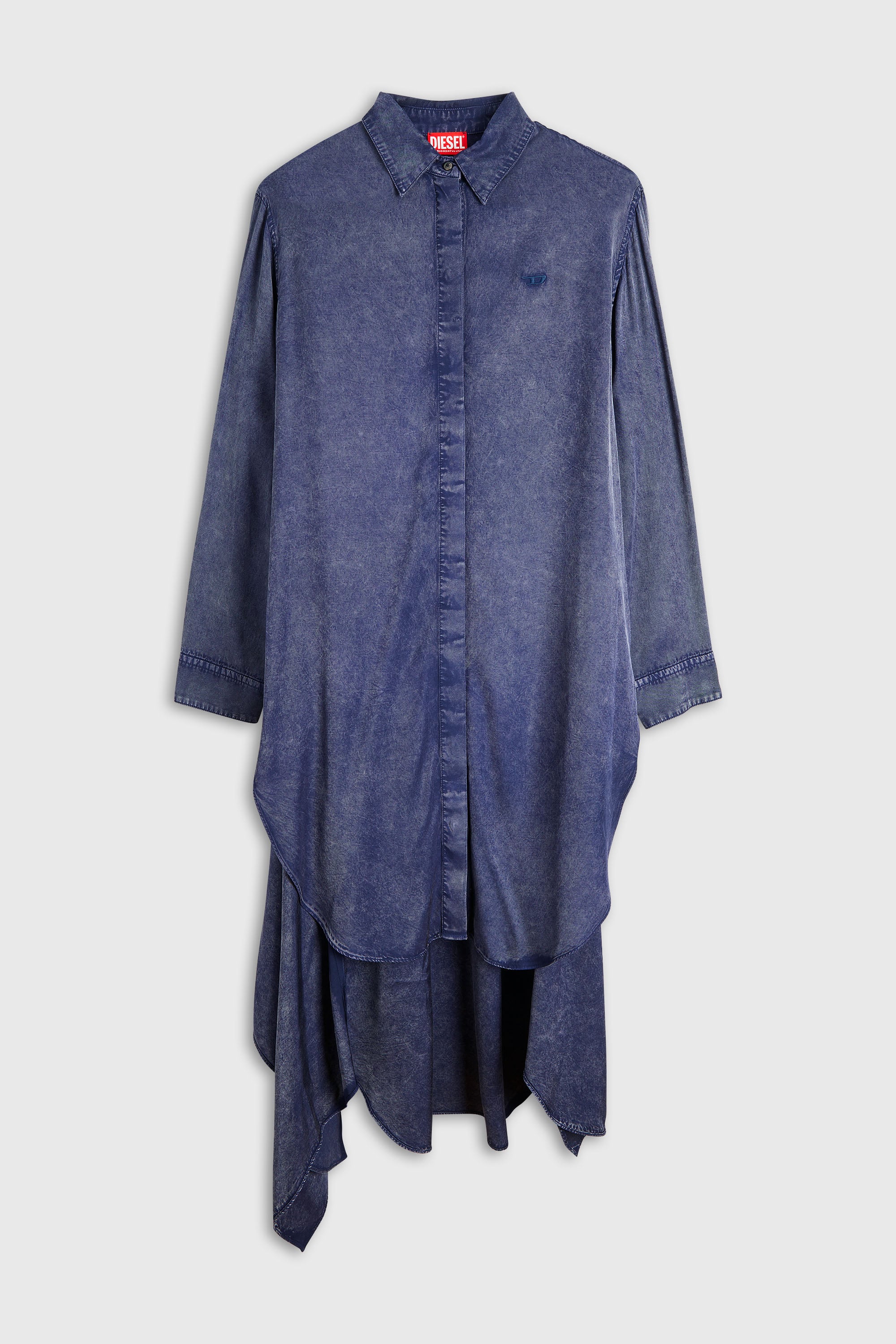 Diesel - D-ILETTA-B2, Vestido camisero midi de viscosa efecto denim Mujer in ToBeDefined - 1
