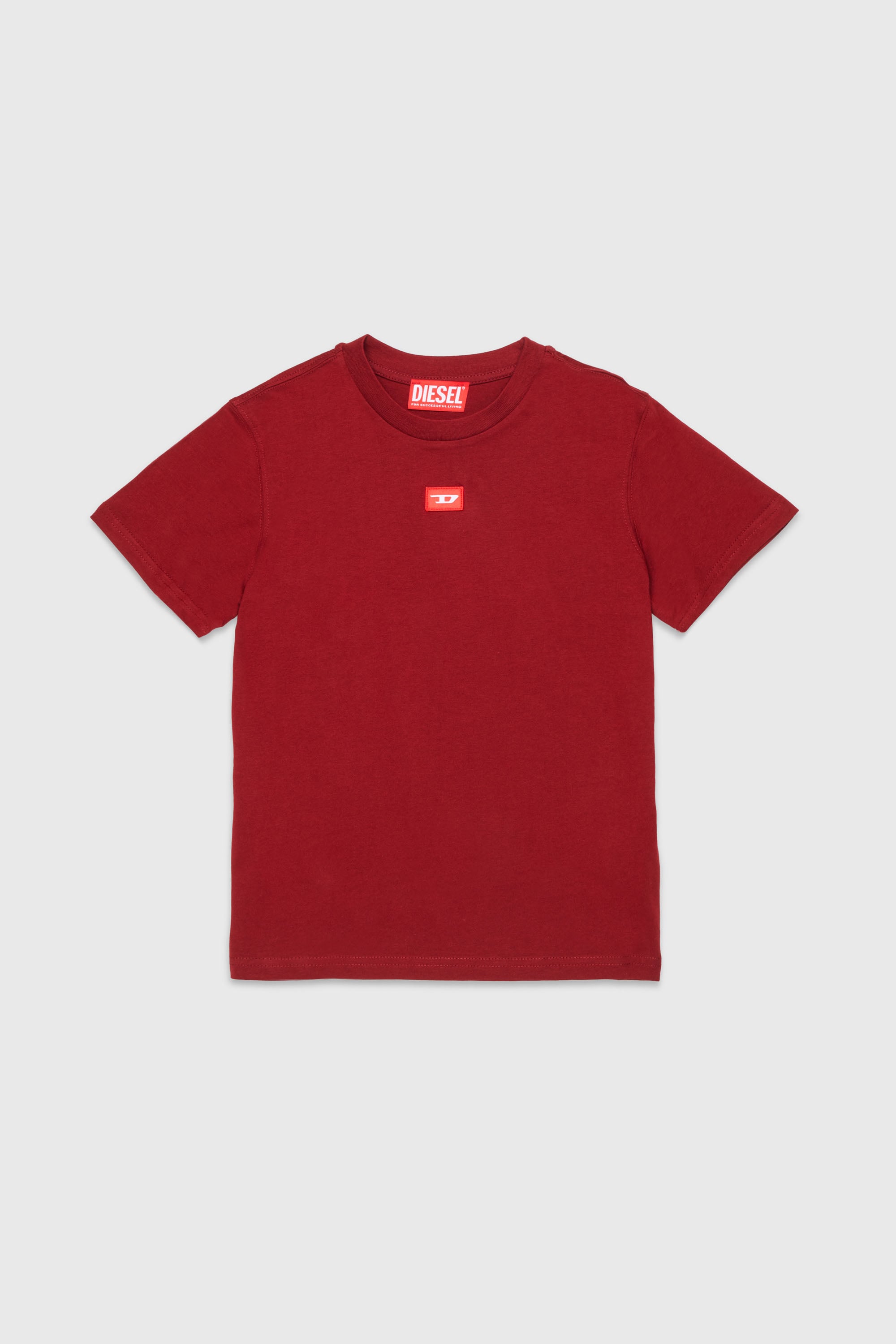 Diesel - TXDIEGO, Man's Cotton T-shirt with patch in Red - 1