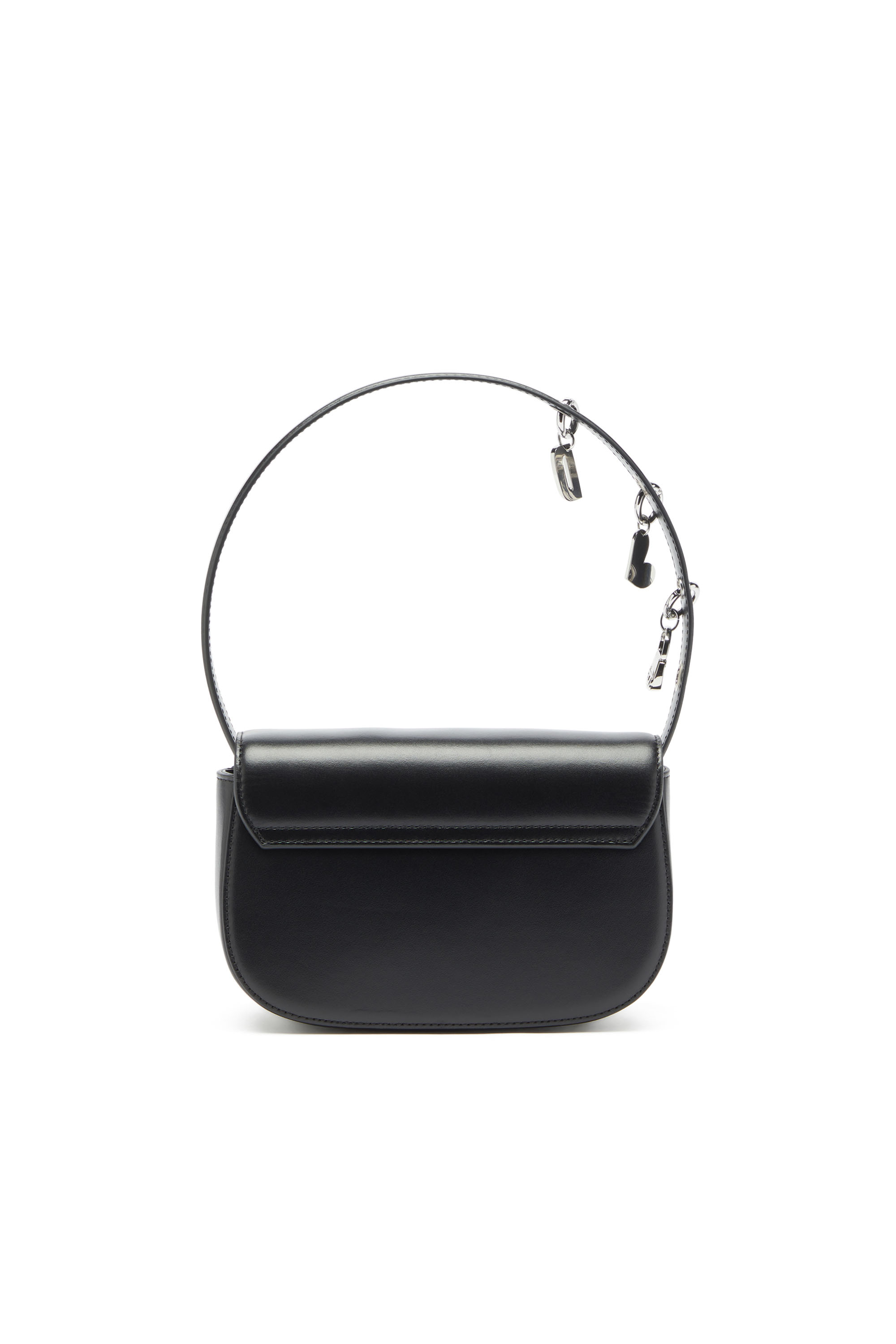 Diesel - 1DR, 1DR -Bolso de hombro de piel ic&oacute;nico con charms en el asa Mujer in Negro - 2