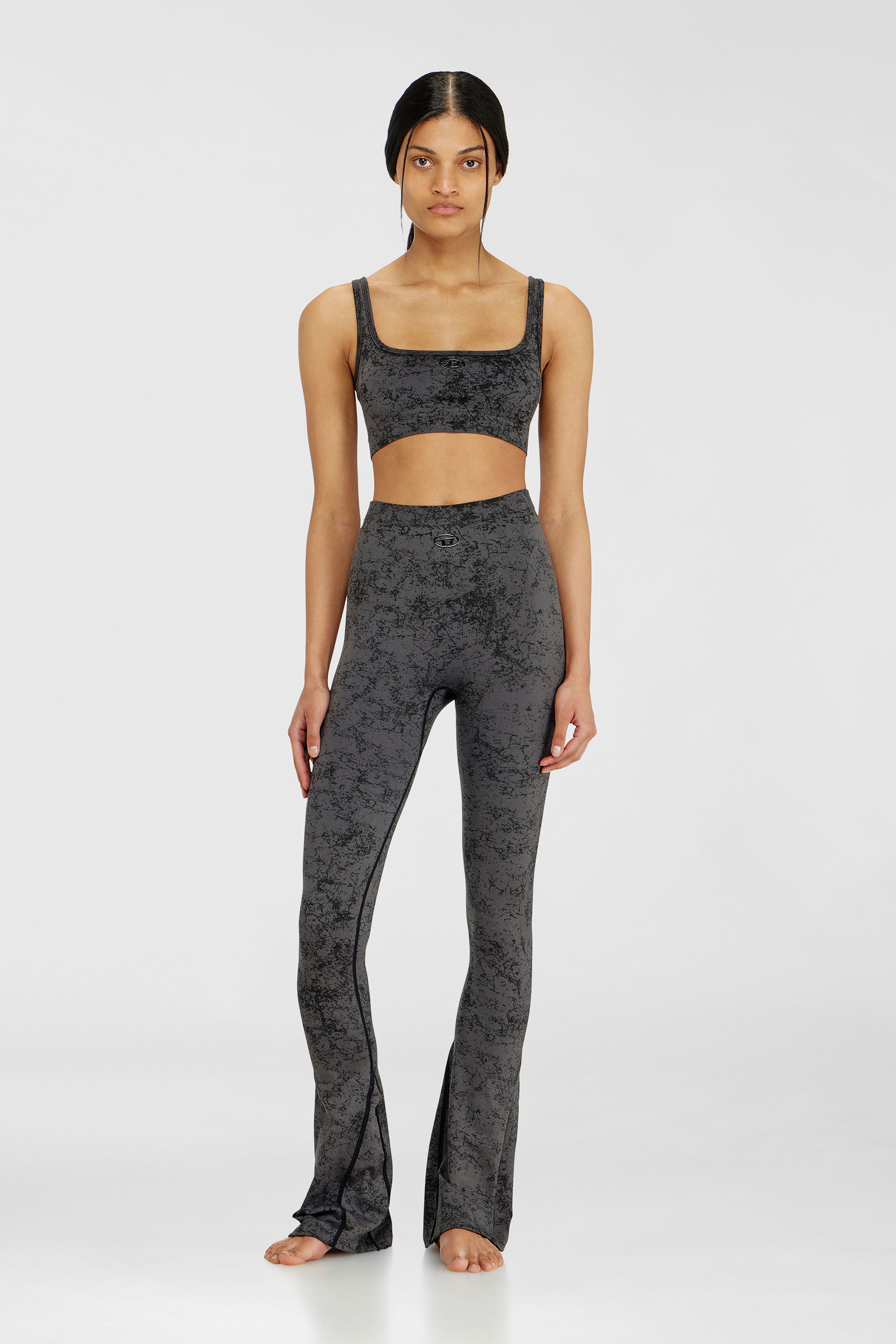 Diesel - HELLA-UTLT, Top deportivo con estampado utility Mujer in Gris - 1