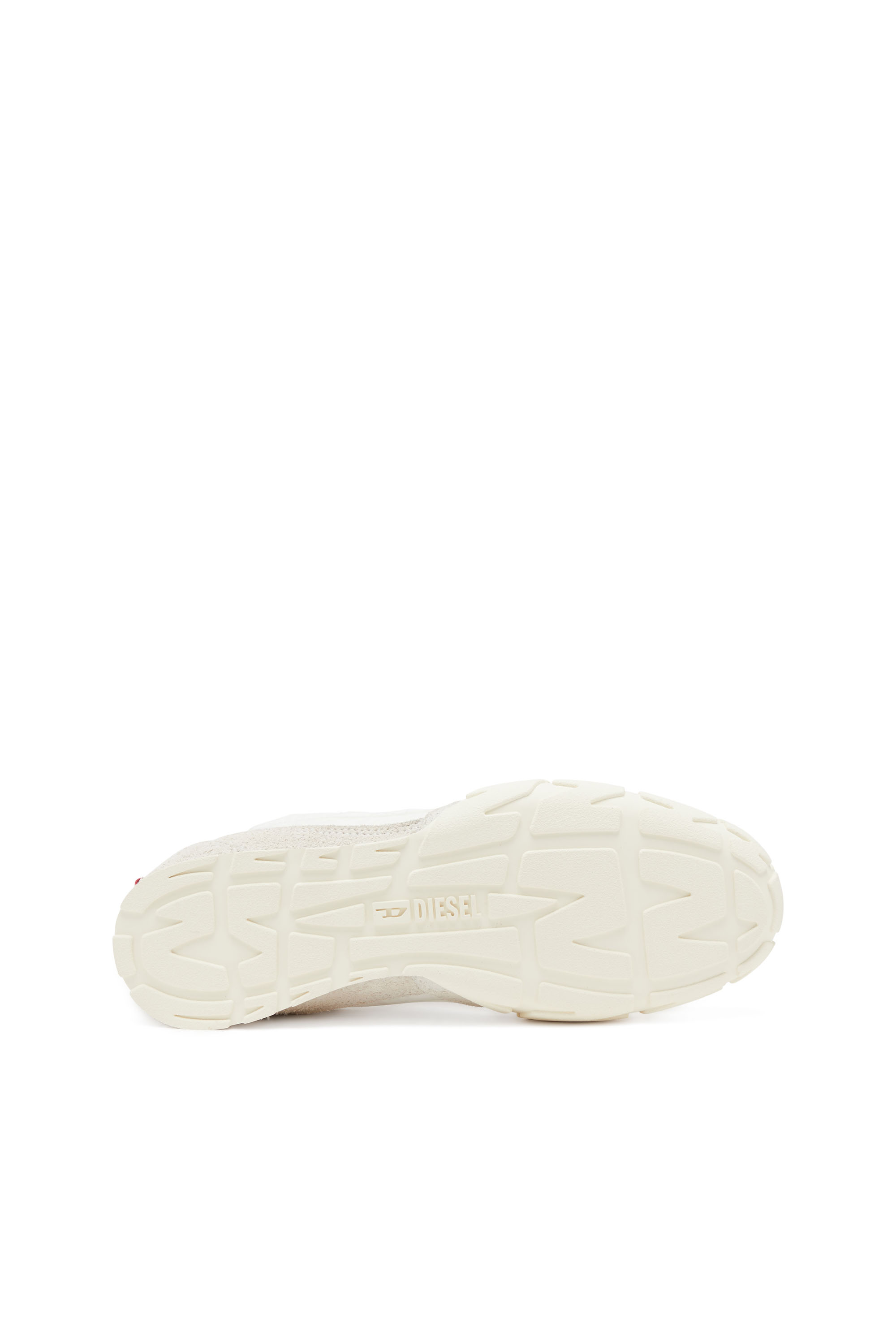 Diesel - S-PAGODHA LOW, Man's Sneakers in leather, suede and ripstop in White/Red - 4