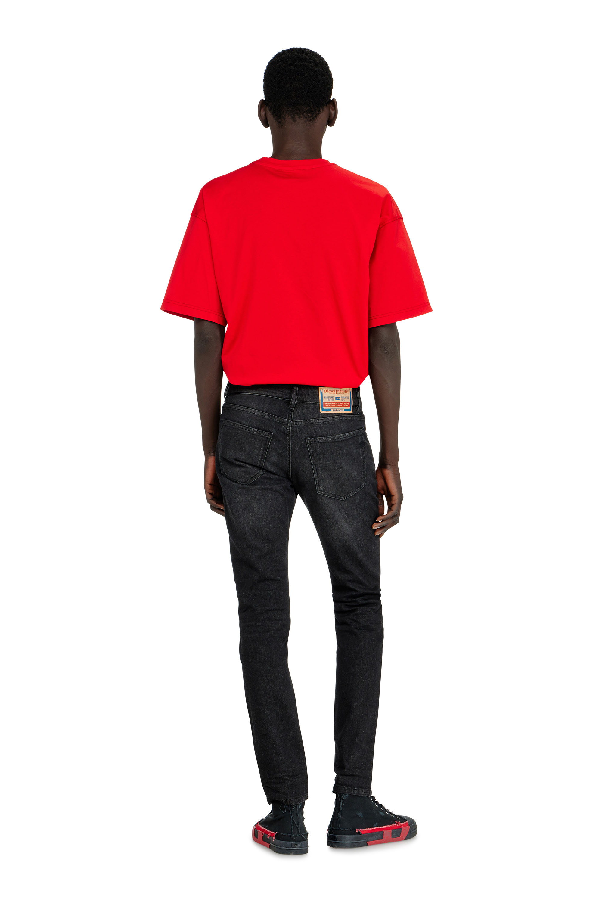 Diesel - Slim Jeans 2019 D-Strukt 0DBDT Hombre, Negro/Gris oscuro - 3