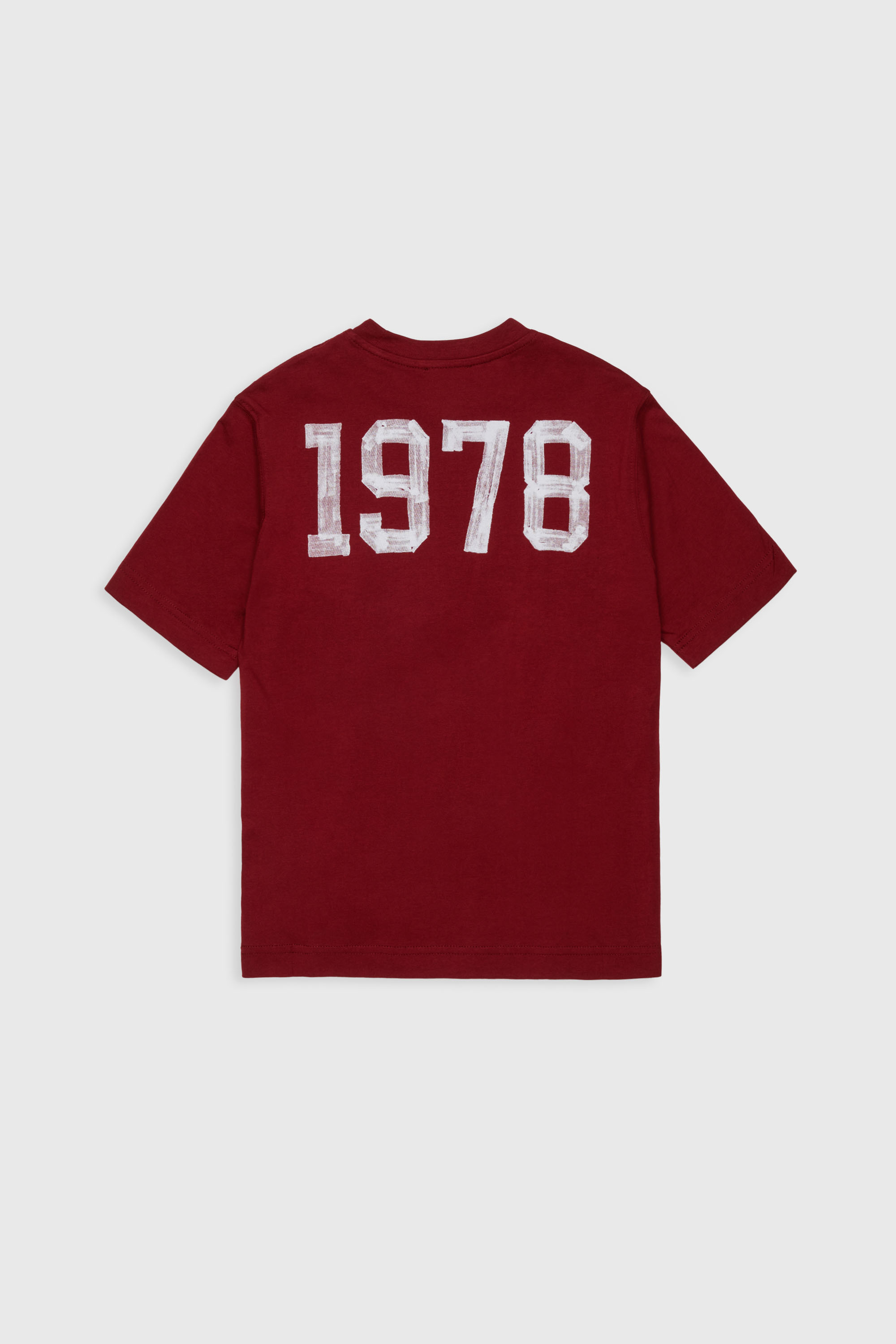 Diesel - TBAND OVER, Camiseta de algod&oacute;n con gr&aacute;ficos universitarios Hombre in Rojo - 2