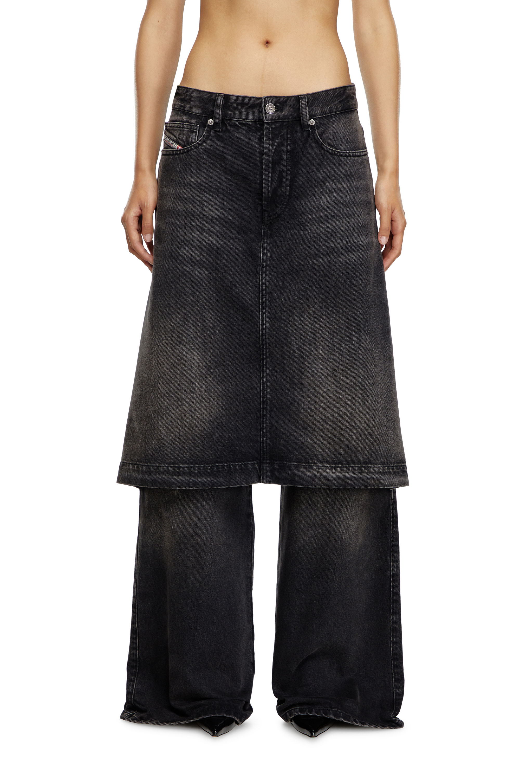 Diesel - Straight Jeans D-Syren 0CBDG, Mujer Straight Jeans - D-Syren in Negro - Image 2