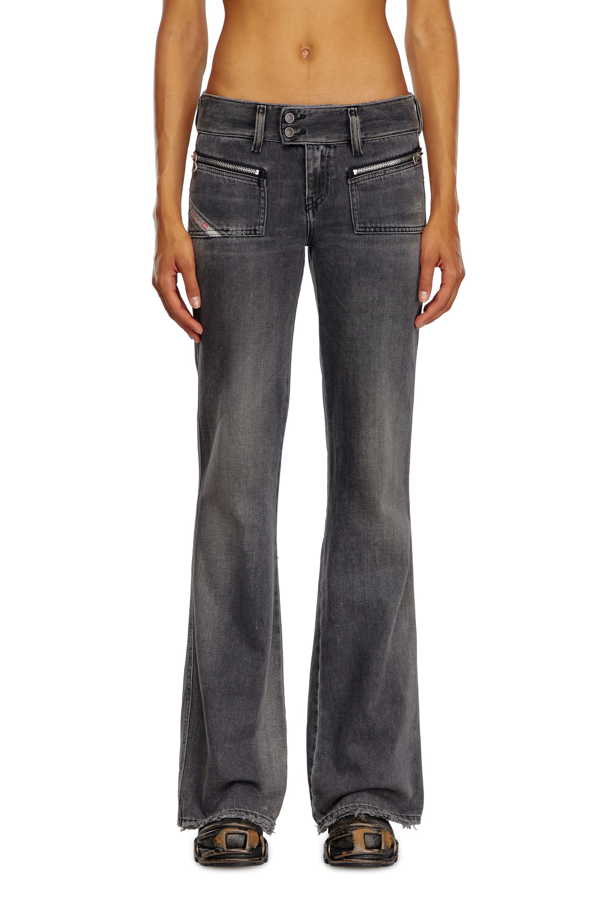 Diesel - Bootcut and Flare Jeans D-Hush 09K14, Mujer Bootcut y Flare Jeans - D-Hush in Negro - Image 1